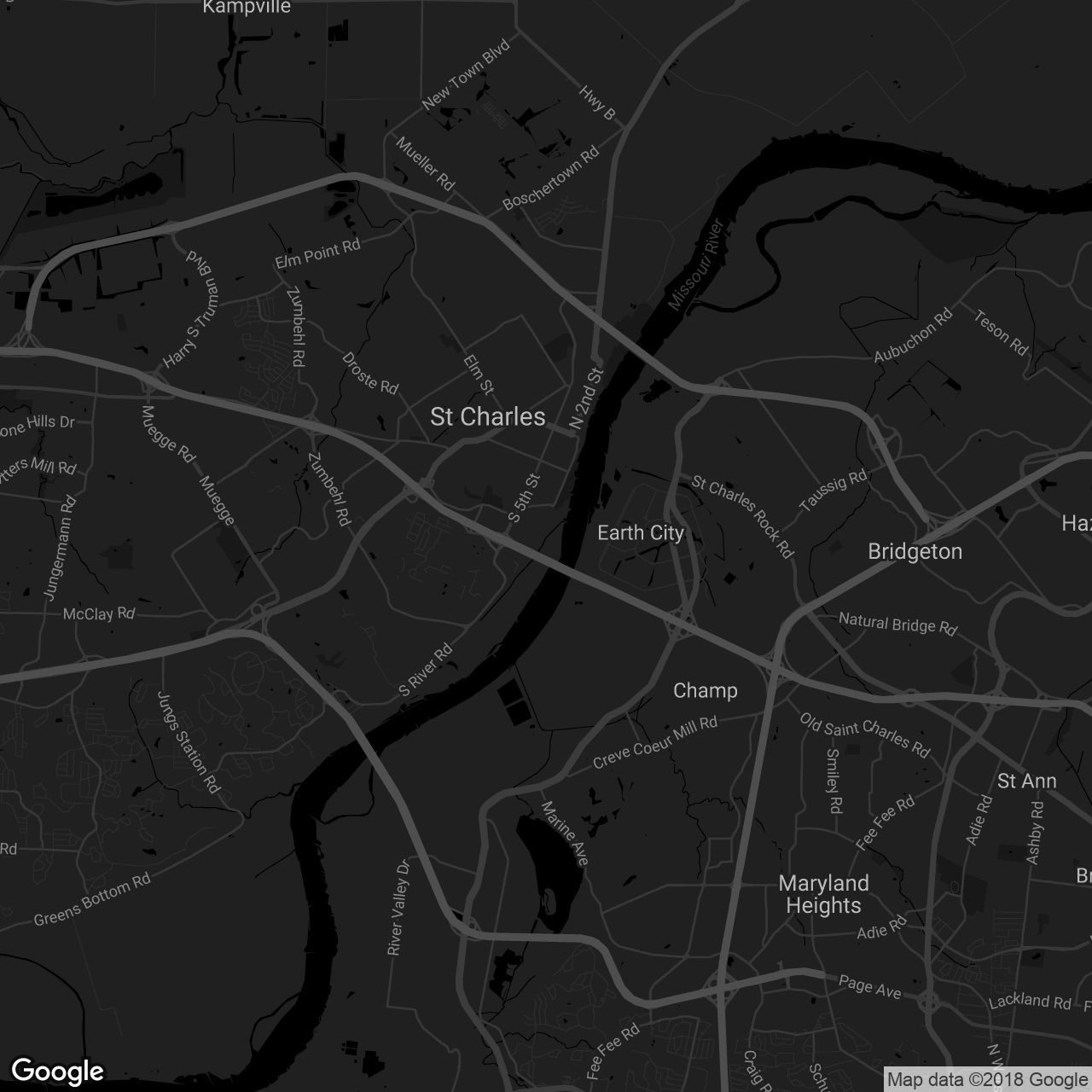 ara Spa at Ameristar St. Charles - map
