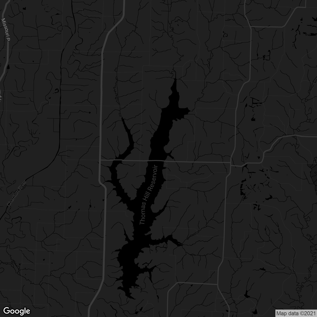 Thomas Hill Reservoir - map
