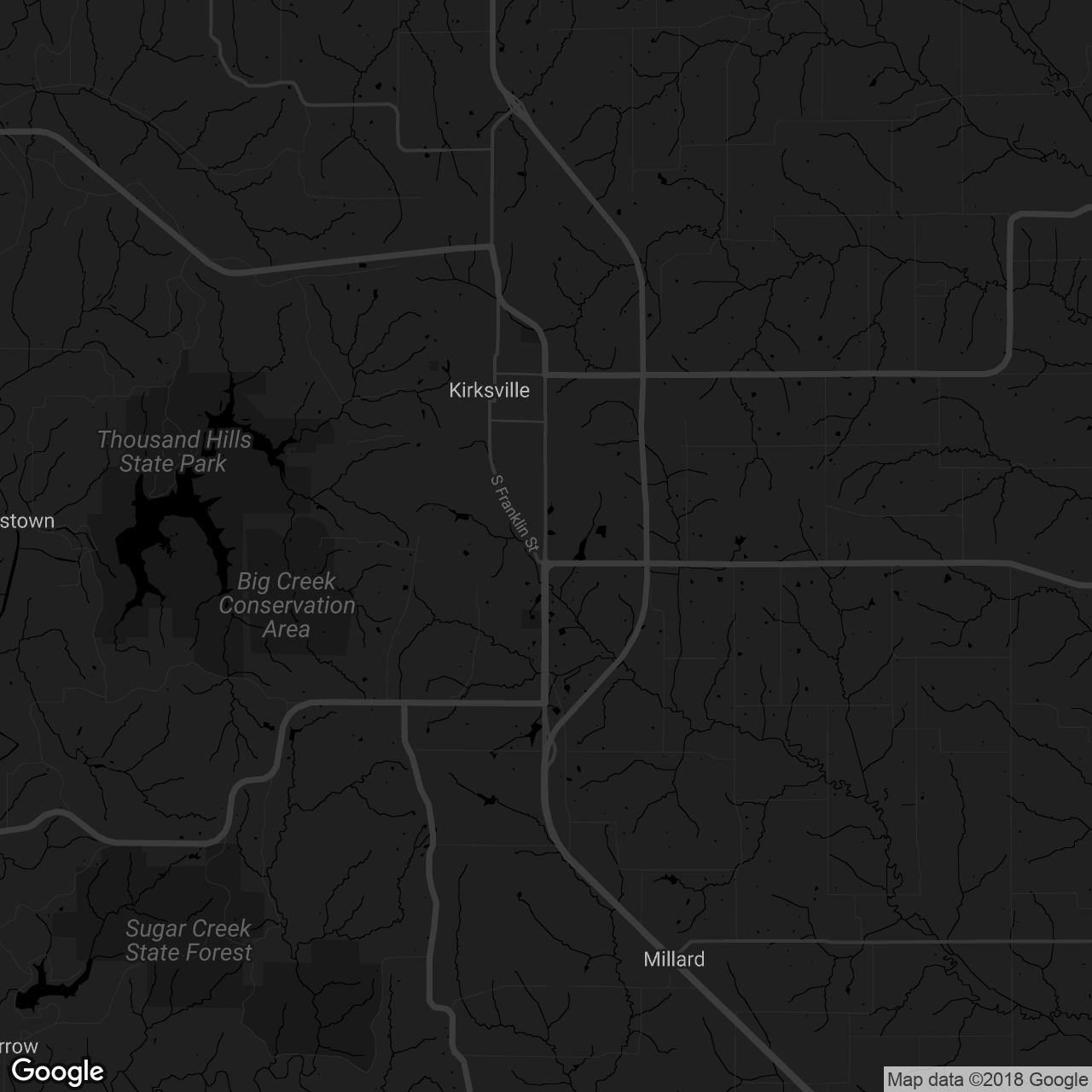Kirksville Country Club Golf Course - map
