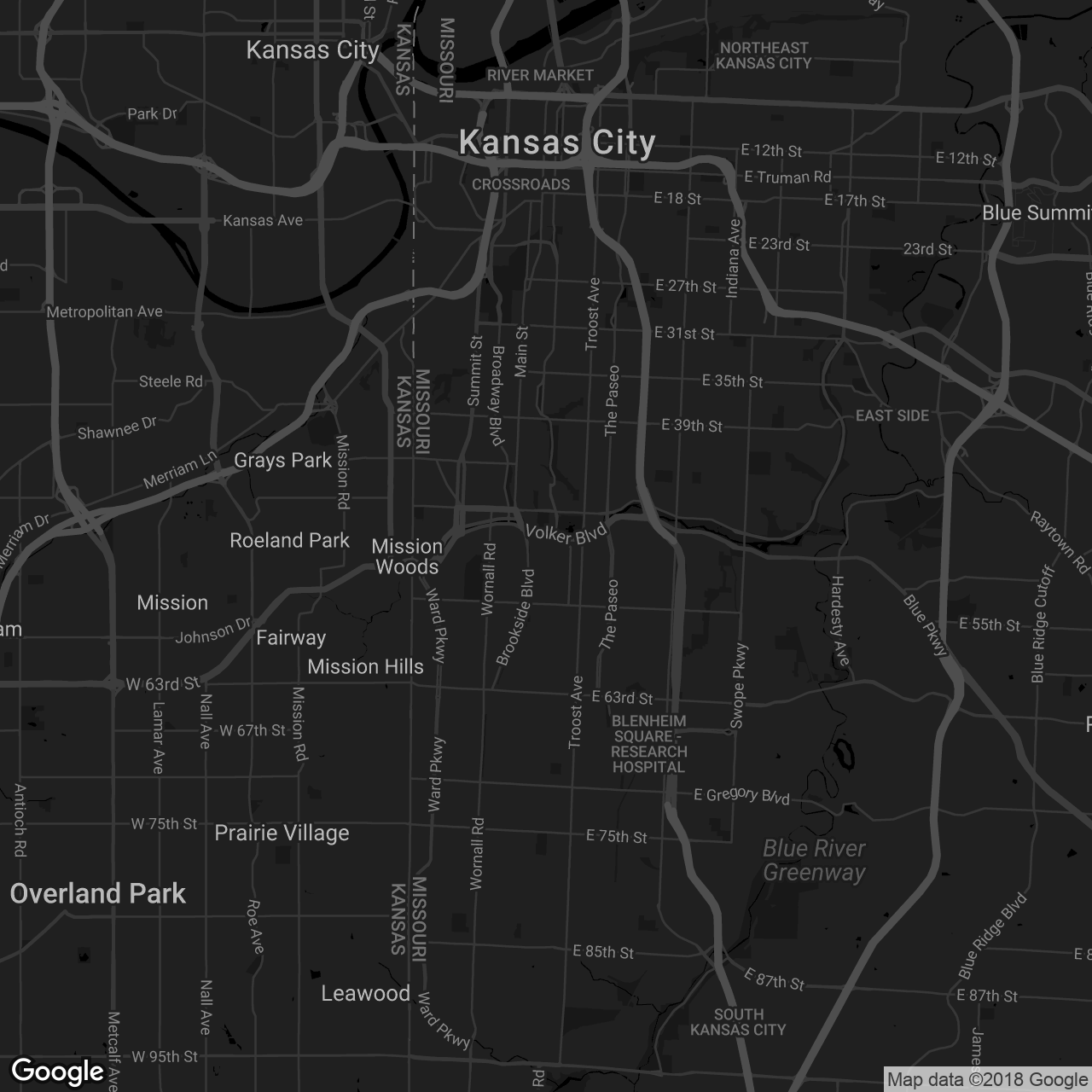 Kansas City Repertory Theatre - map