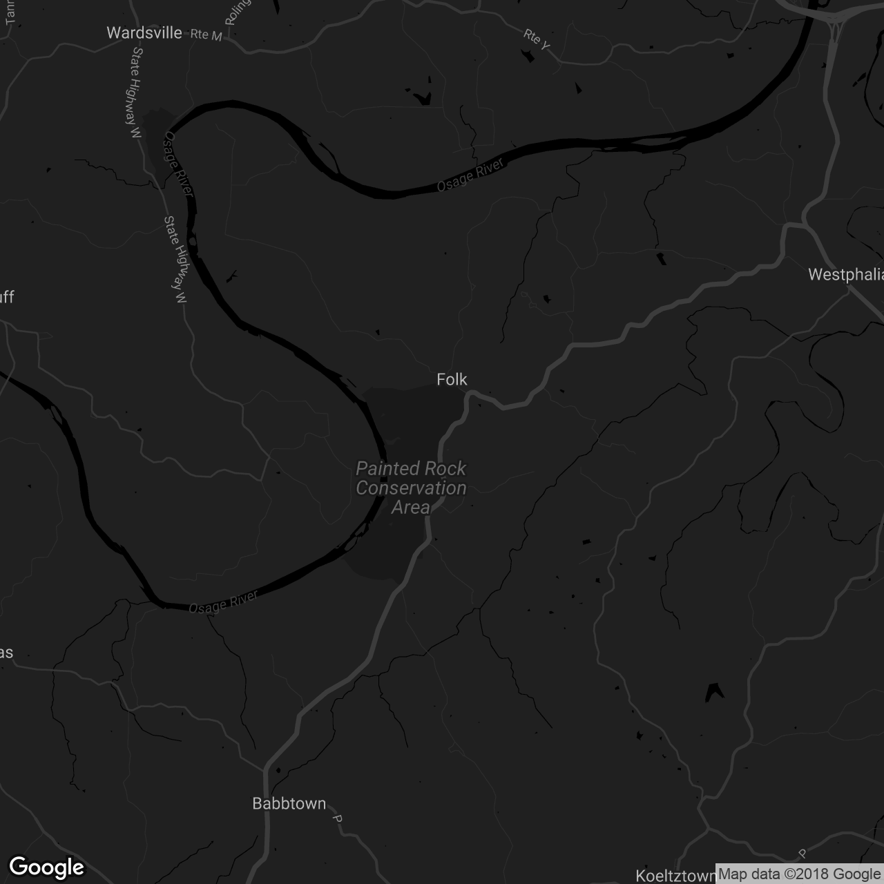 Painted Rock Conservation Area - map