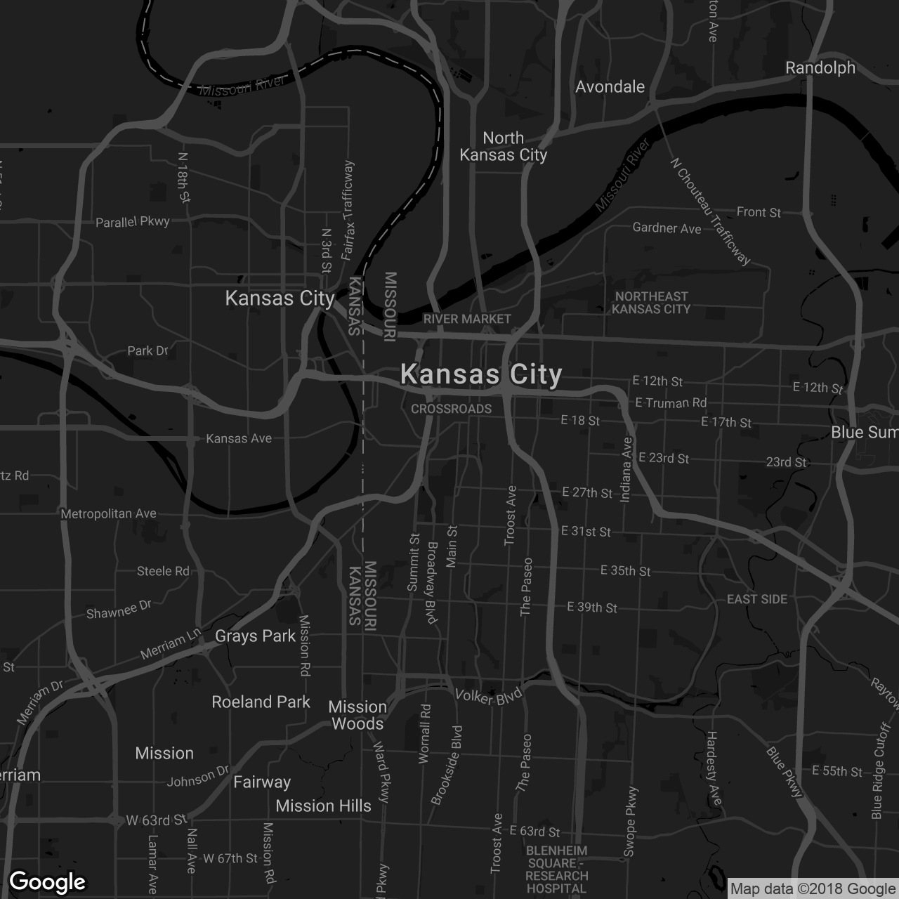 Kansas City Fun Trolley Tours - map