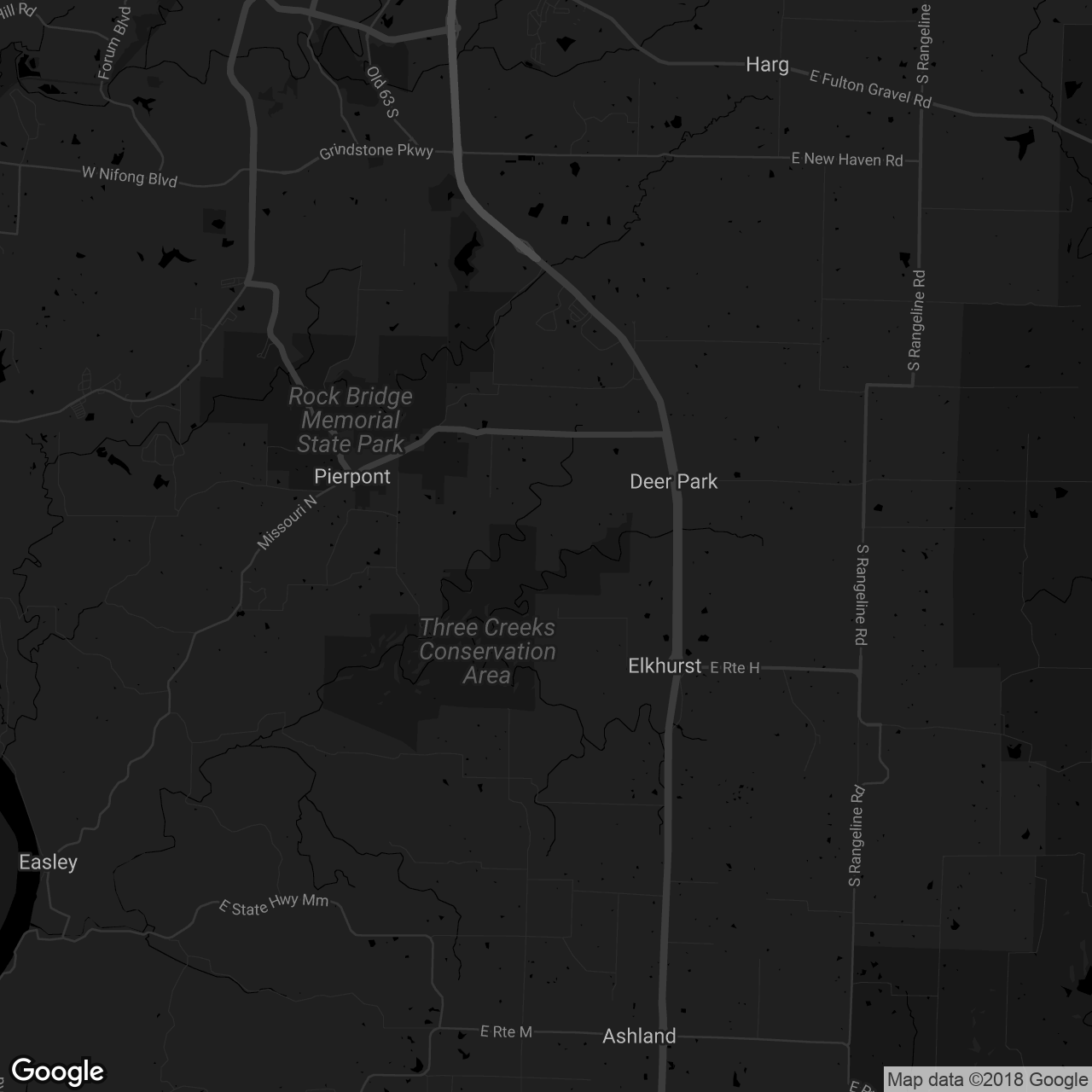 Three Creeks Conservation Area - map