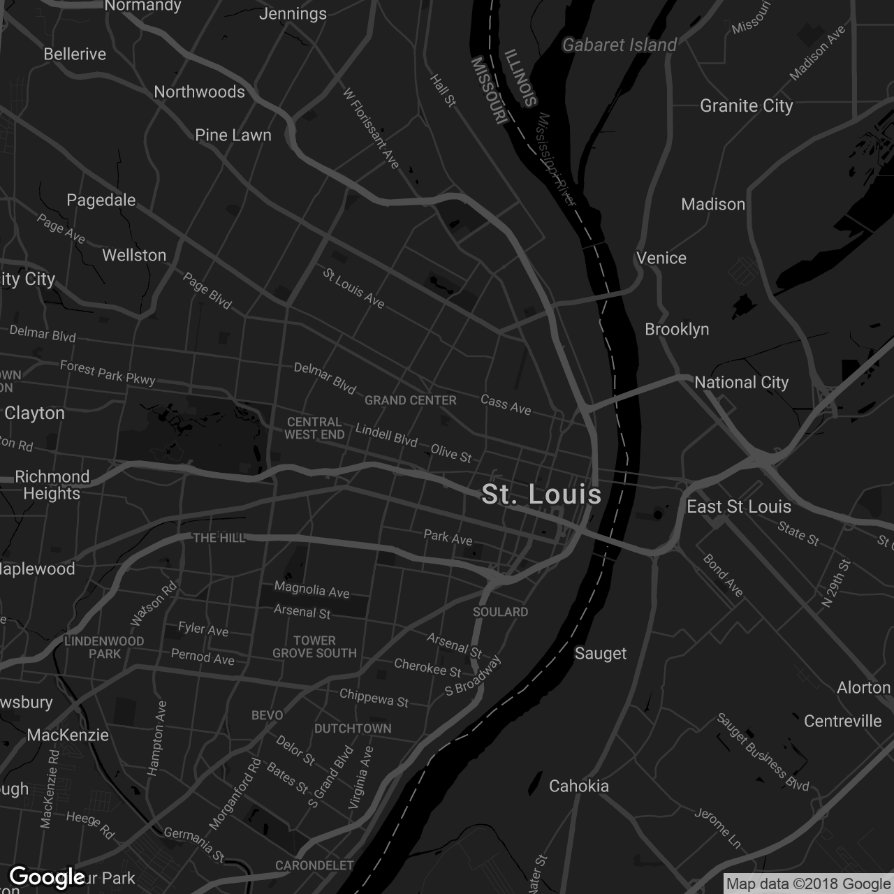 The Fountain on Locust - map
