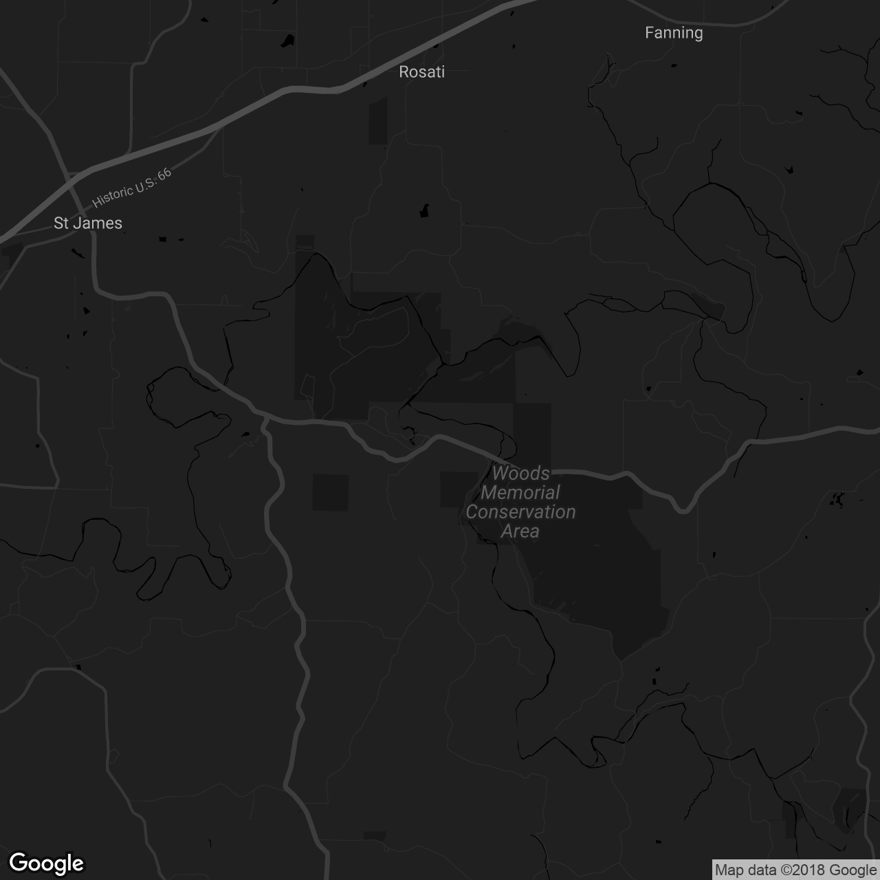 Woodson K. Woods Conservation Area - map