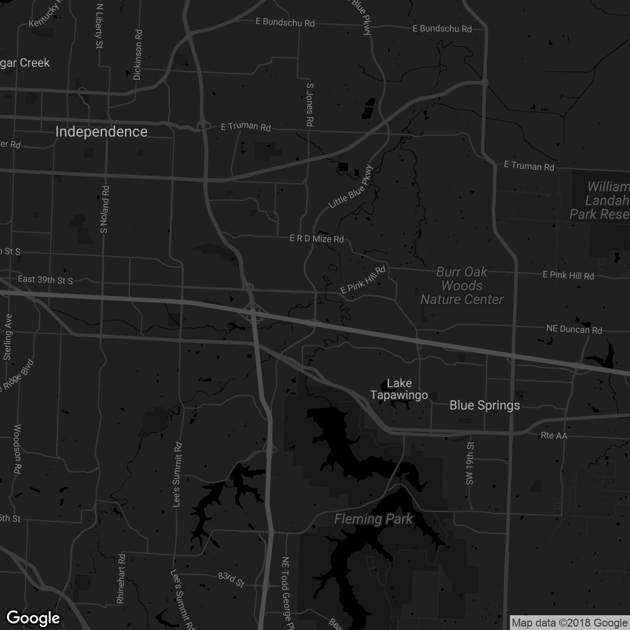 Corner Cafe in Independence - map