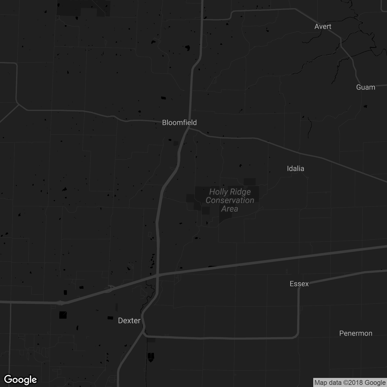 Holly Ridge Conservation Area - map