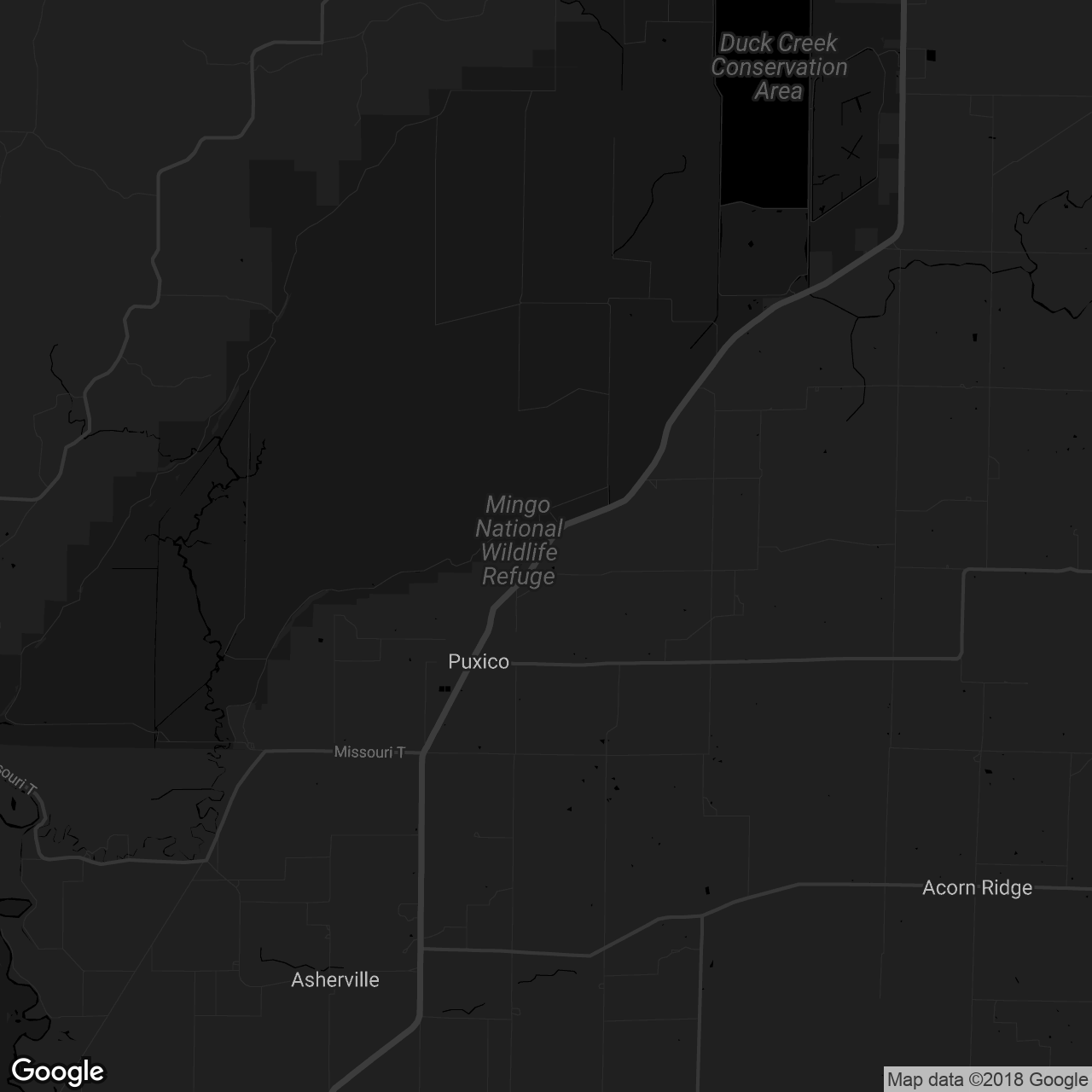 Mingo National Wildlife Refuge and Wilderness - map