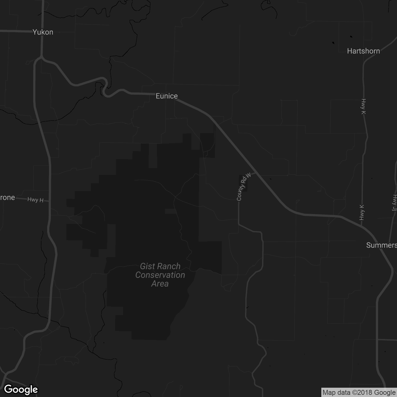 Gist Ranch Conservation Area - map
