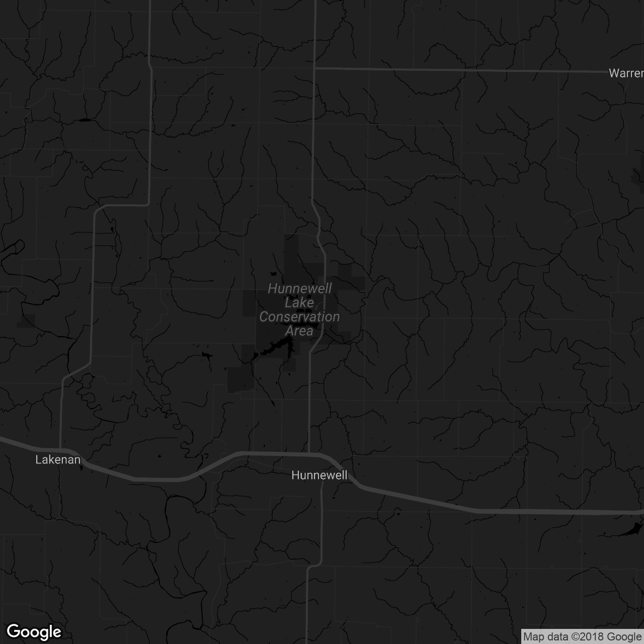 Hunnewell Lake Conservation Area and Hatchery - map