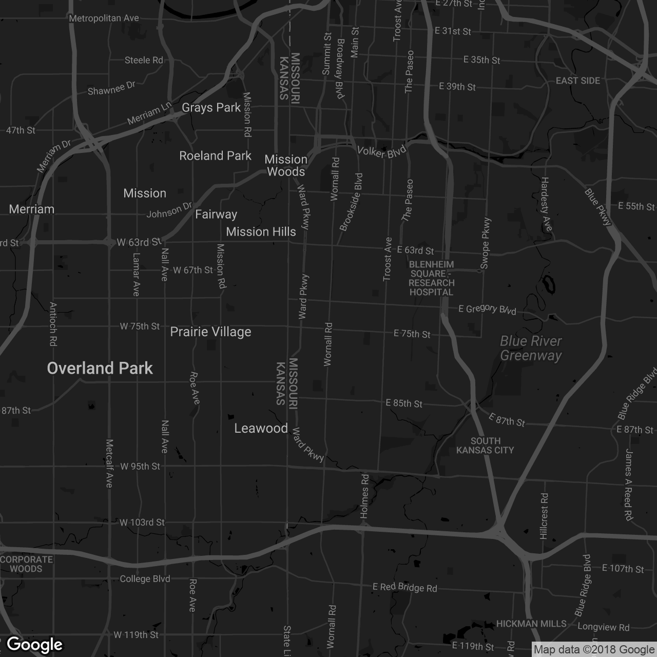 Waldo Shopping District - map