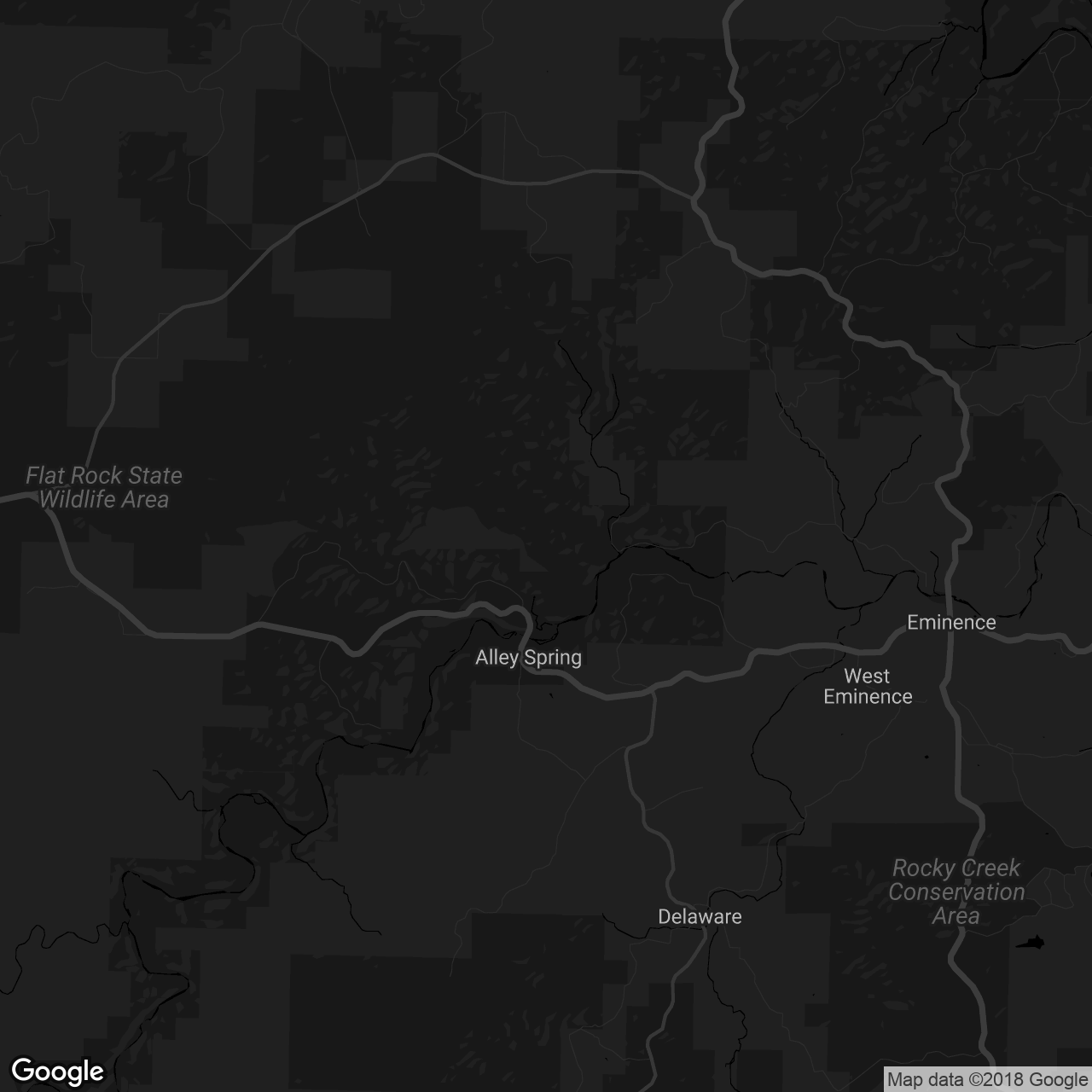 Rocky Creek Conservation Area - map