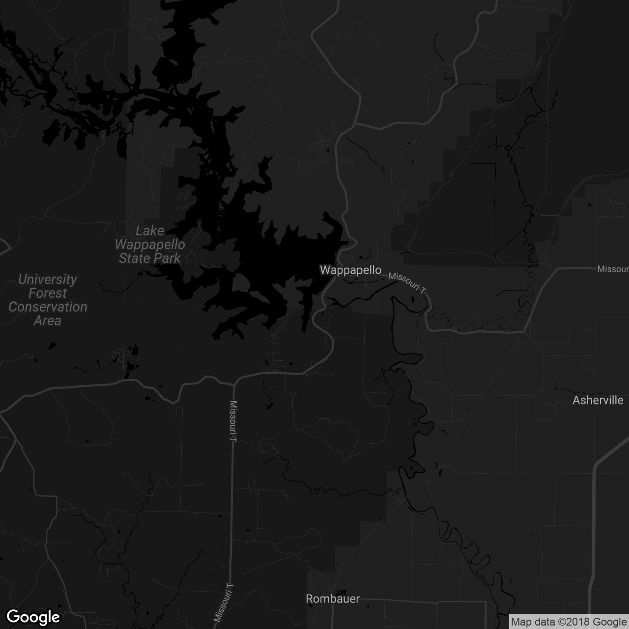 Wappapello Lake - map