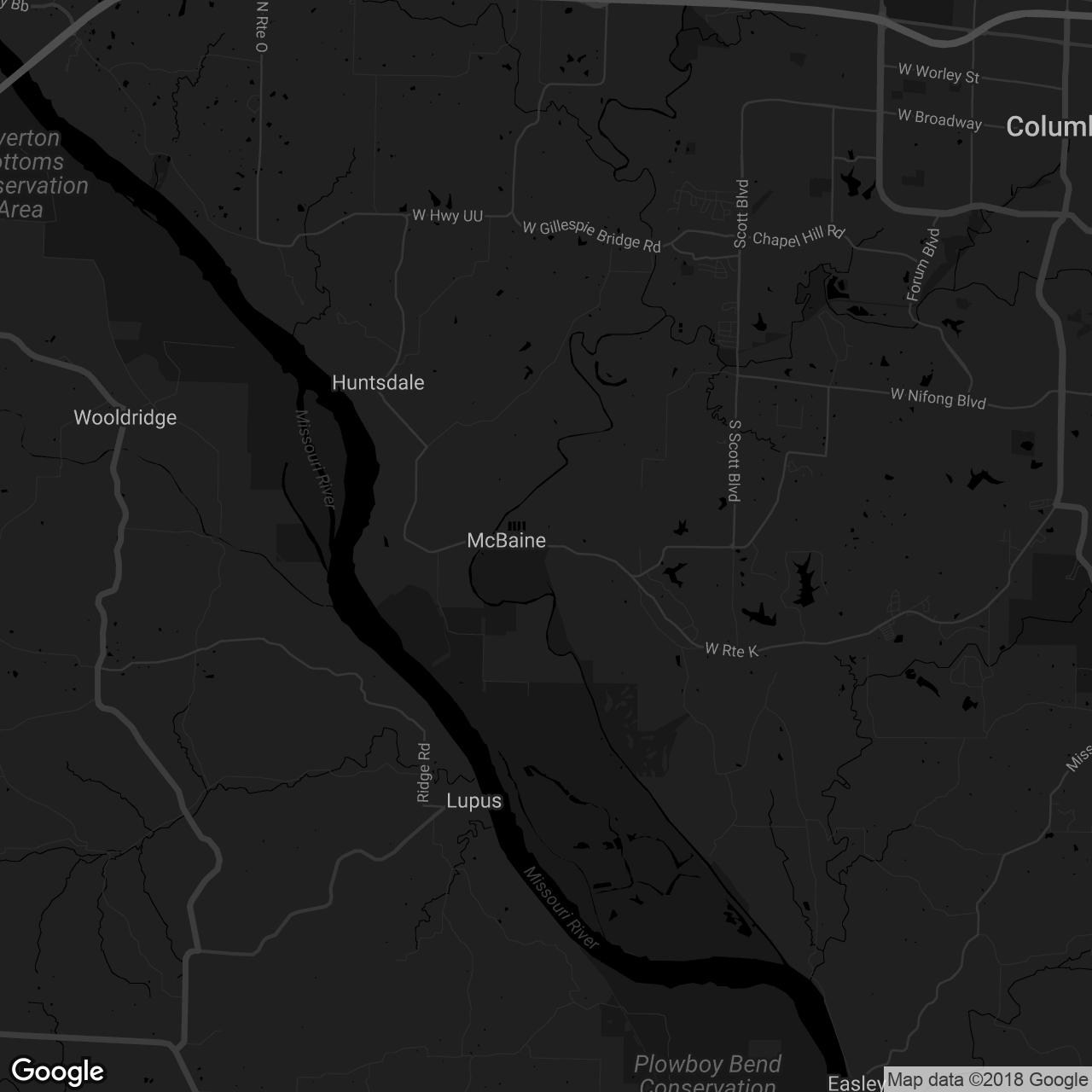 Eagle Bluffs Conservation Area - map