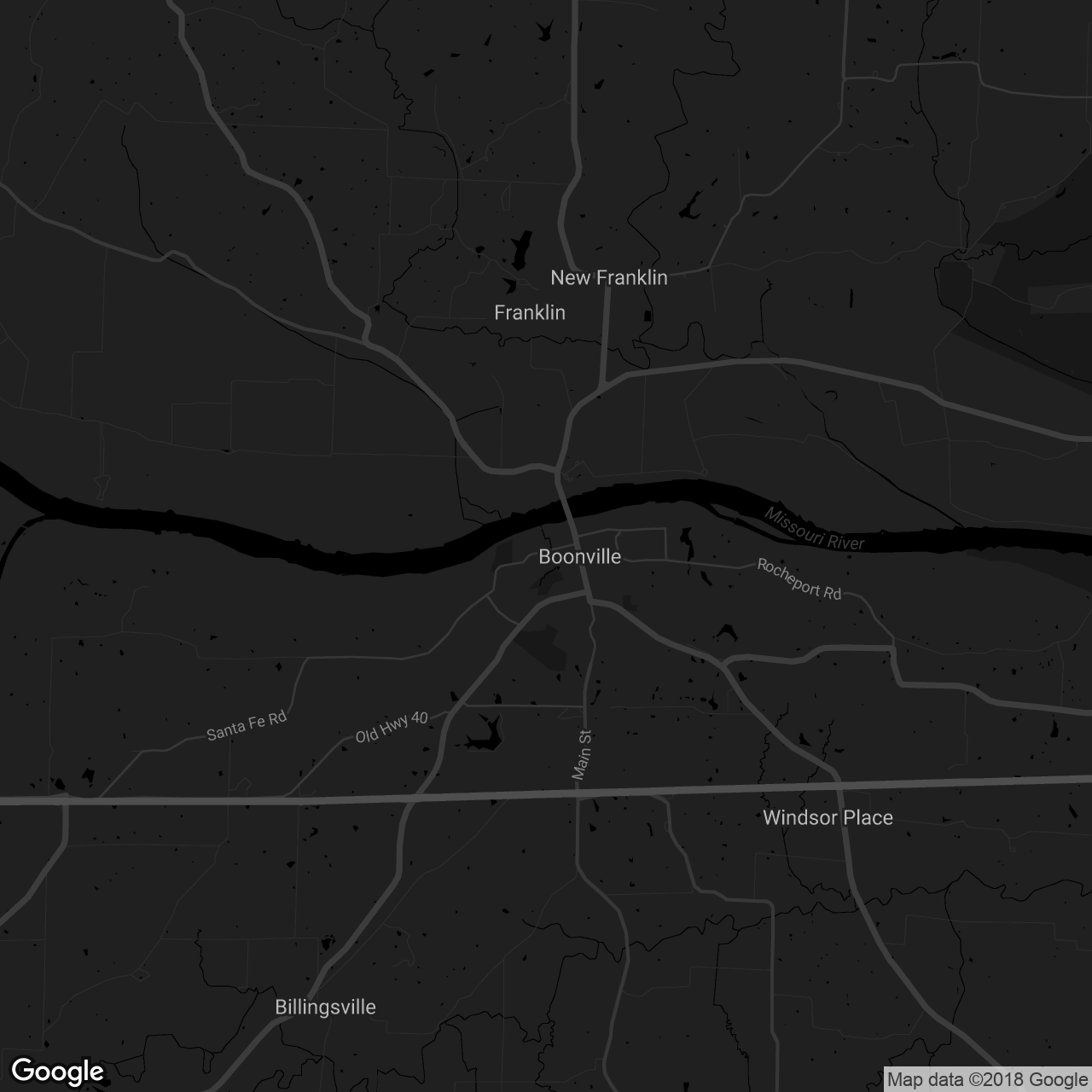 Boonville Missouri Tourism Office - map