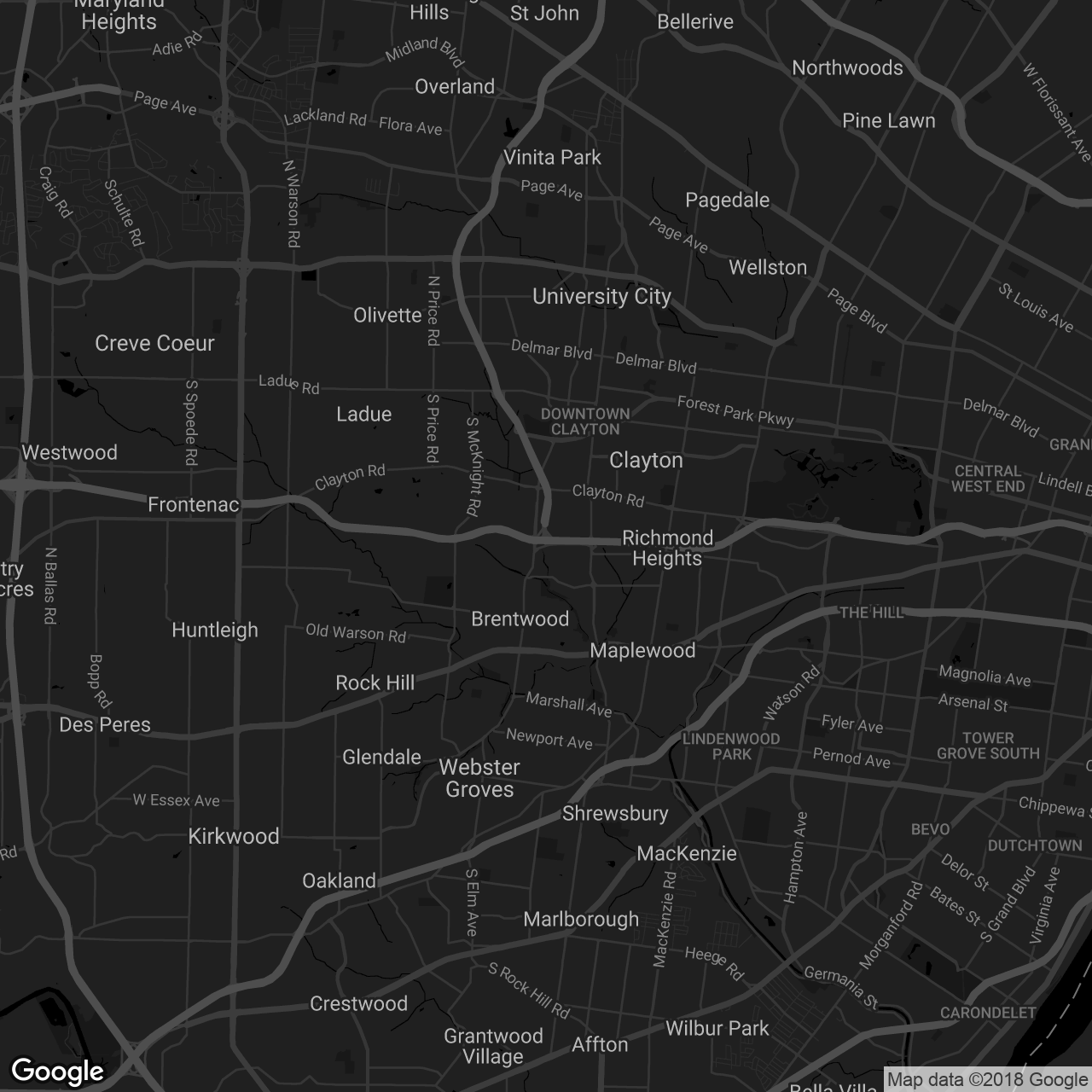 Drury Plaza Hotel St. Louis Brentwood - map