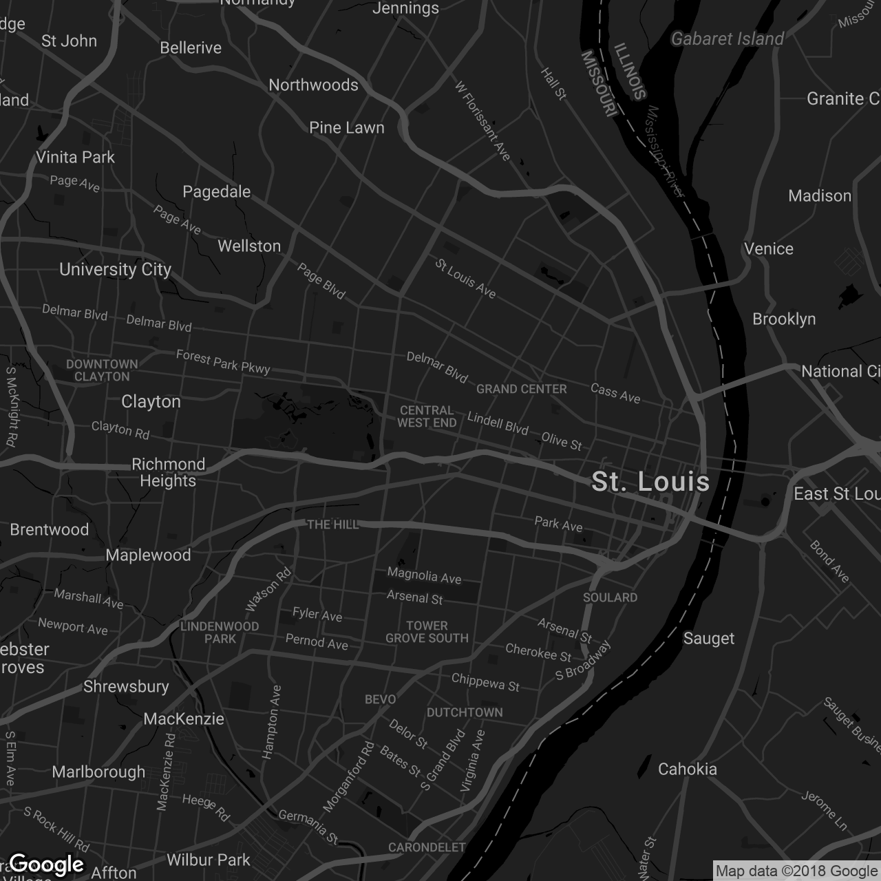 Park Avenue Coffee – Central West End/Cortex - map