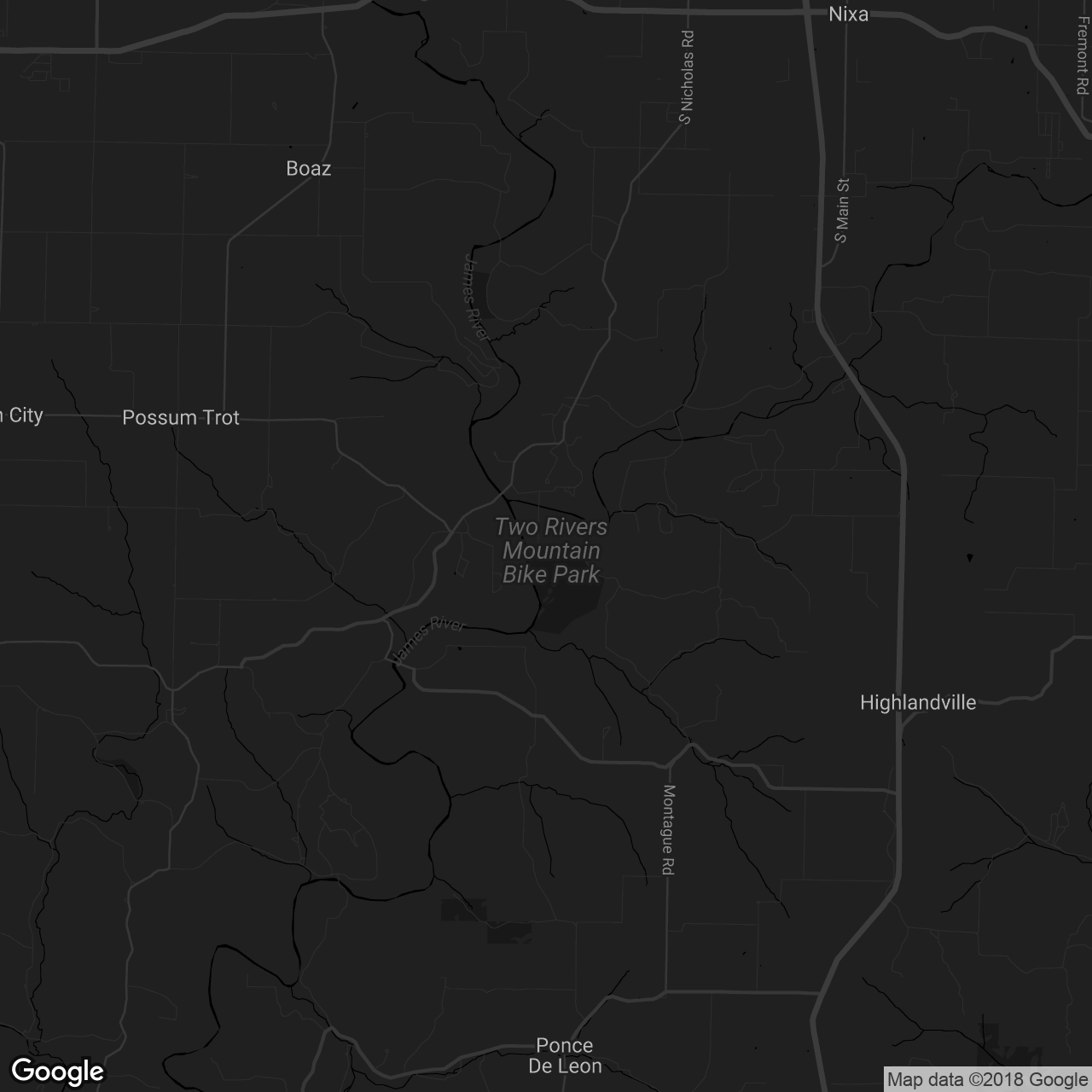 Two Rivers Bike Park - map