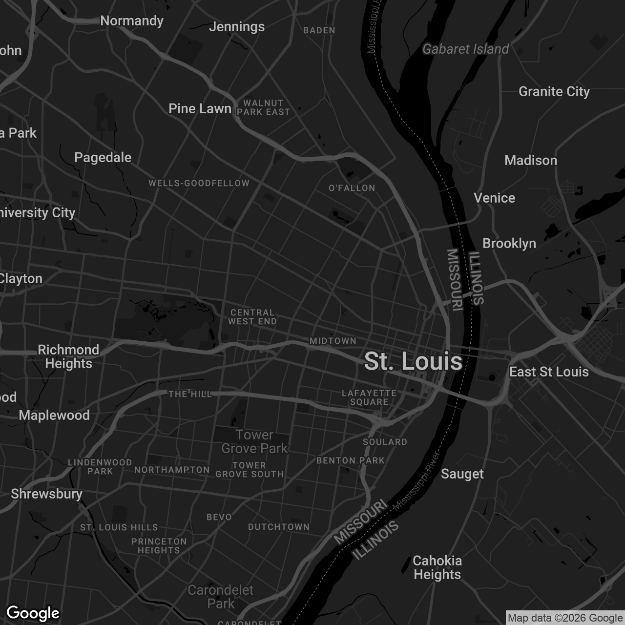 Brick City Bike Tours: Midtown/Grand Center - map