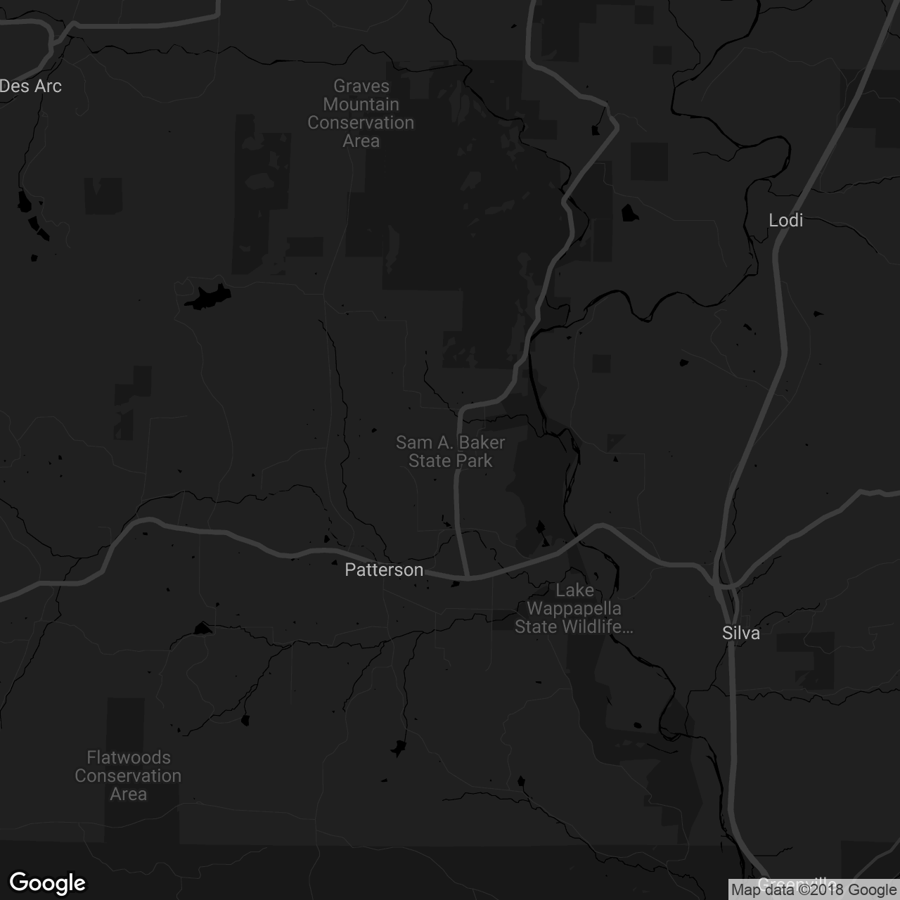 Mudlick Mountain Grill at Sam A. Baker State Park - map