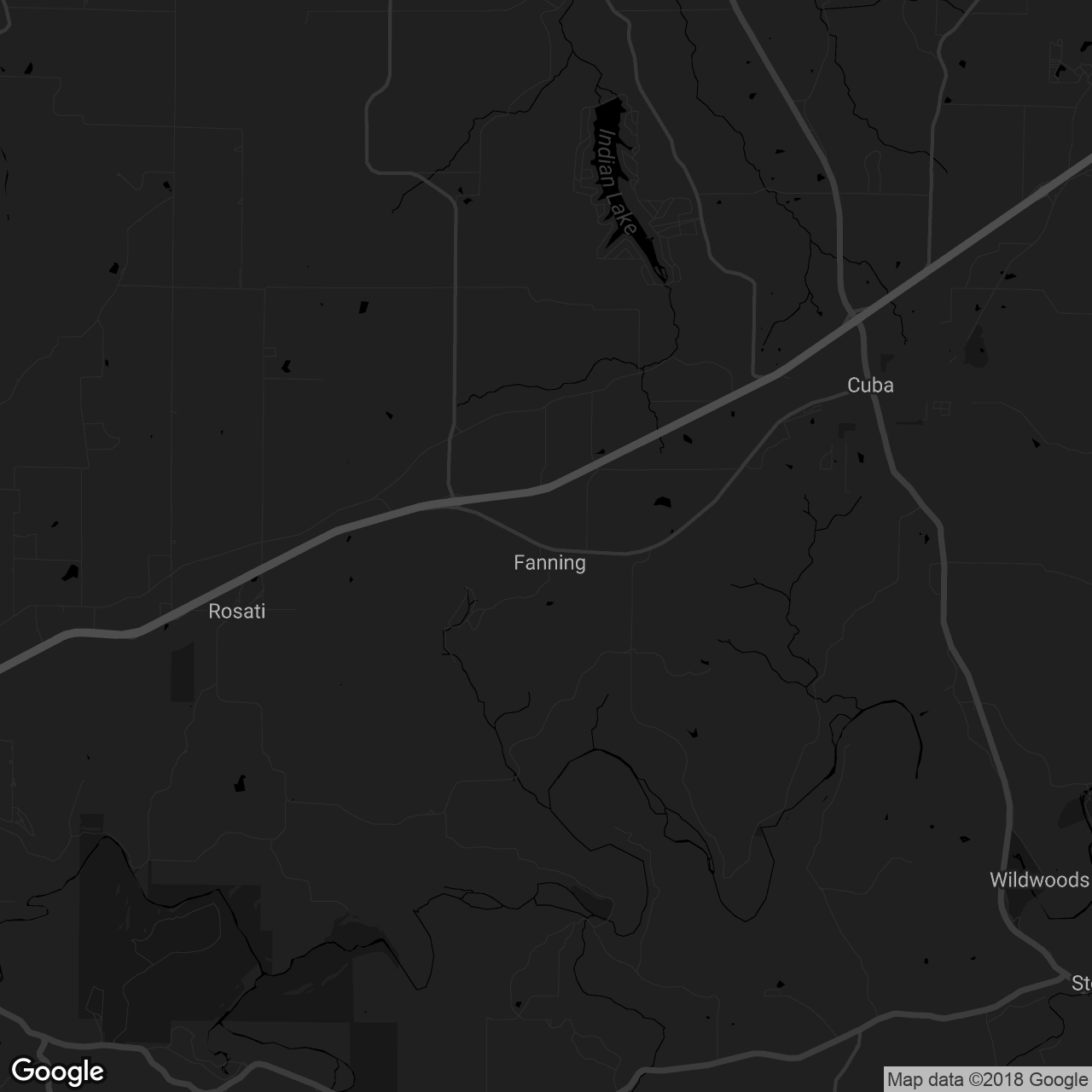 Route 66 Rocker - map