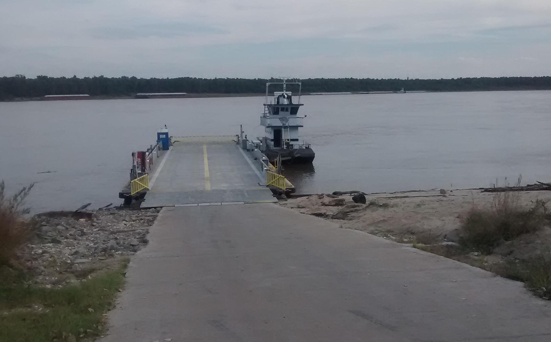 The Dorena-Hickman Ferry at the Missouri Landing