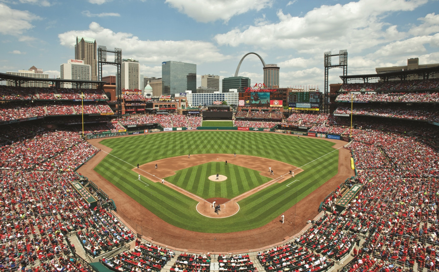 Busch Stadium in downtown St. Louis, home of the St. Louis Cardinals