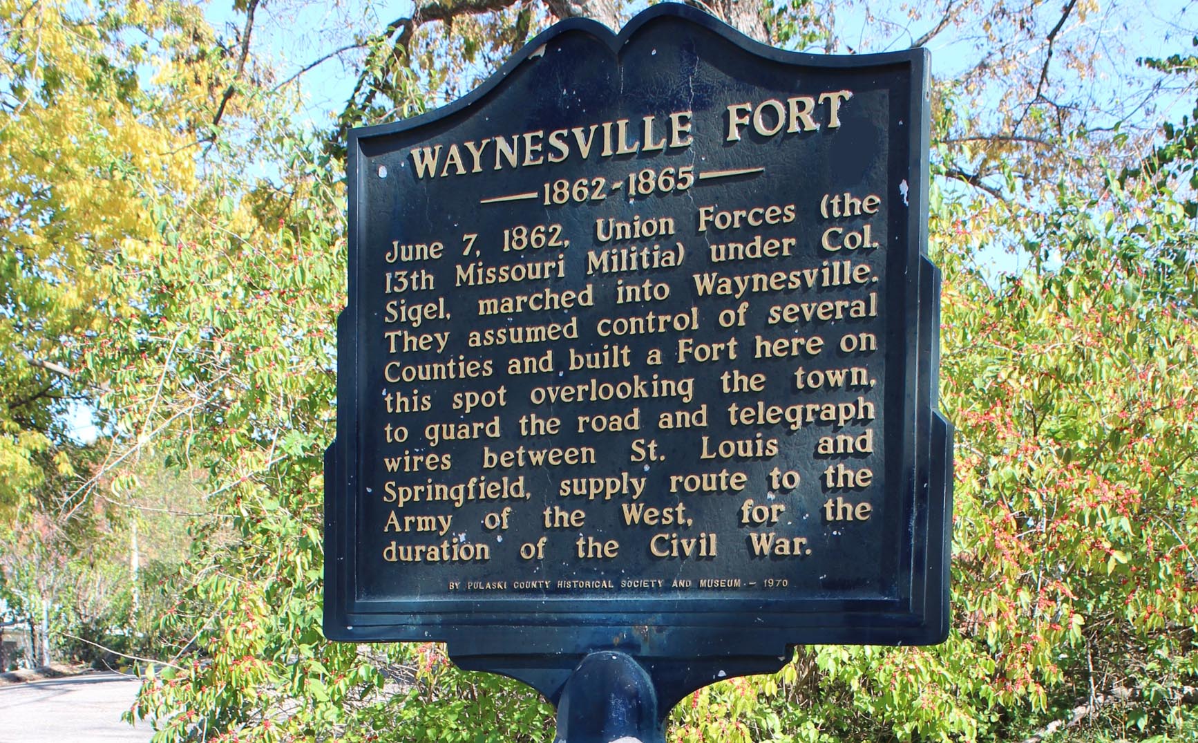 Waynesville Fort Historic Marker