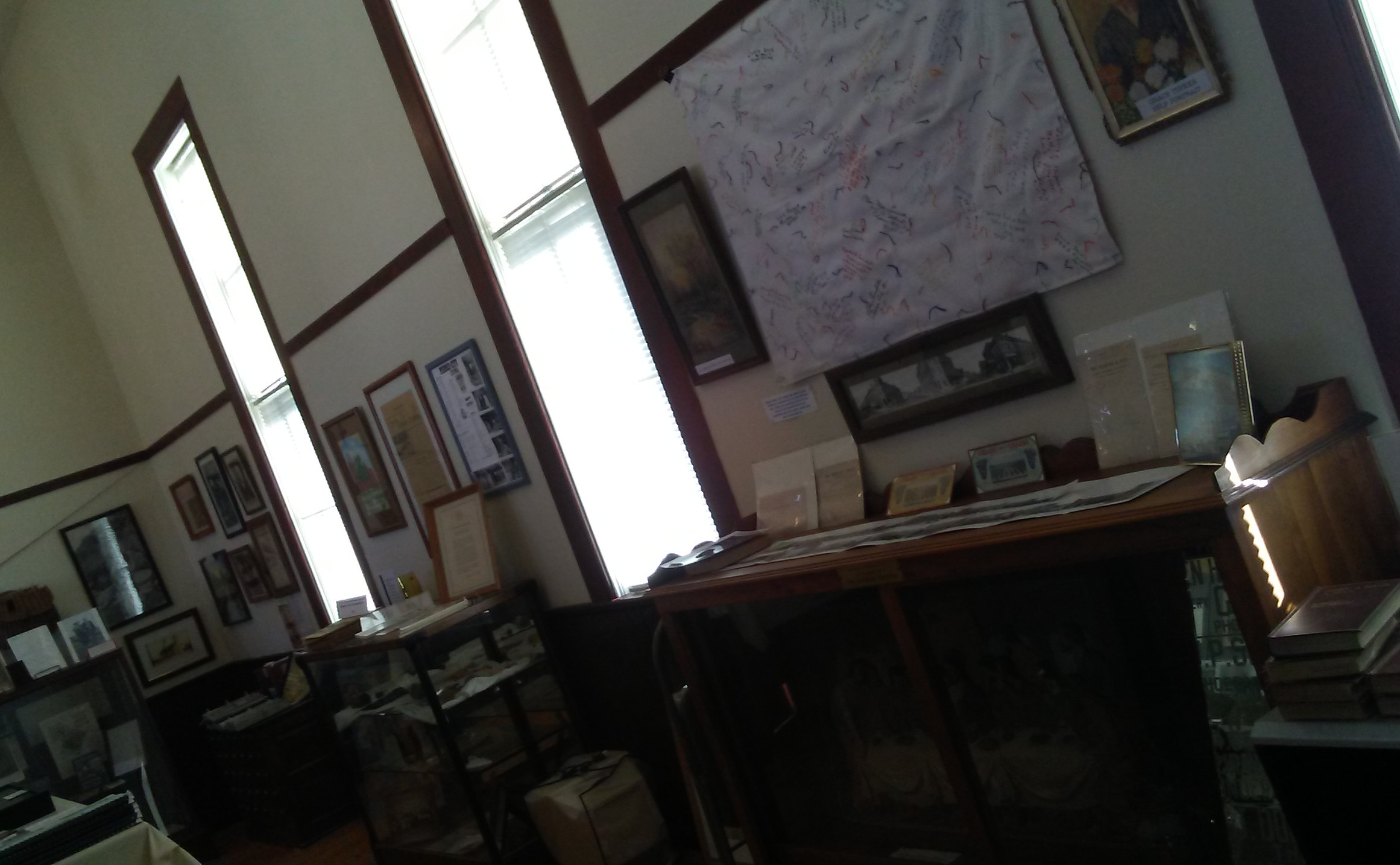 Museum interior, south wall