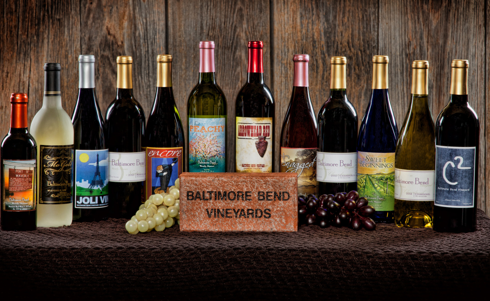 A full variety of wines offered at Baltimore Bend Vineyard