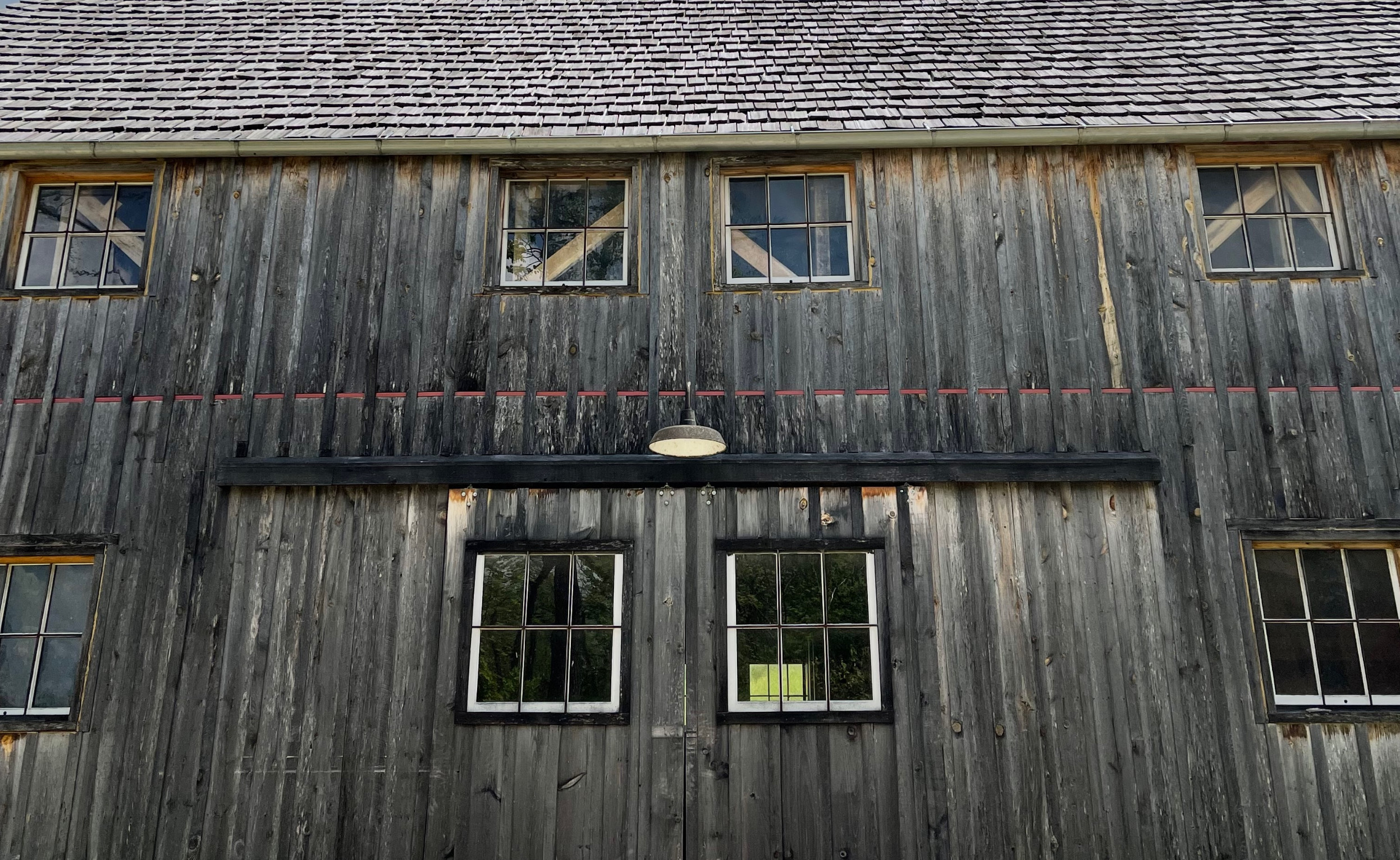 Our rickhouse, which is where barrels of bourbon and rye are aged, is in a barn that's original to the farm and dates to the 1850s.