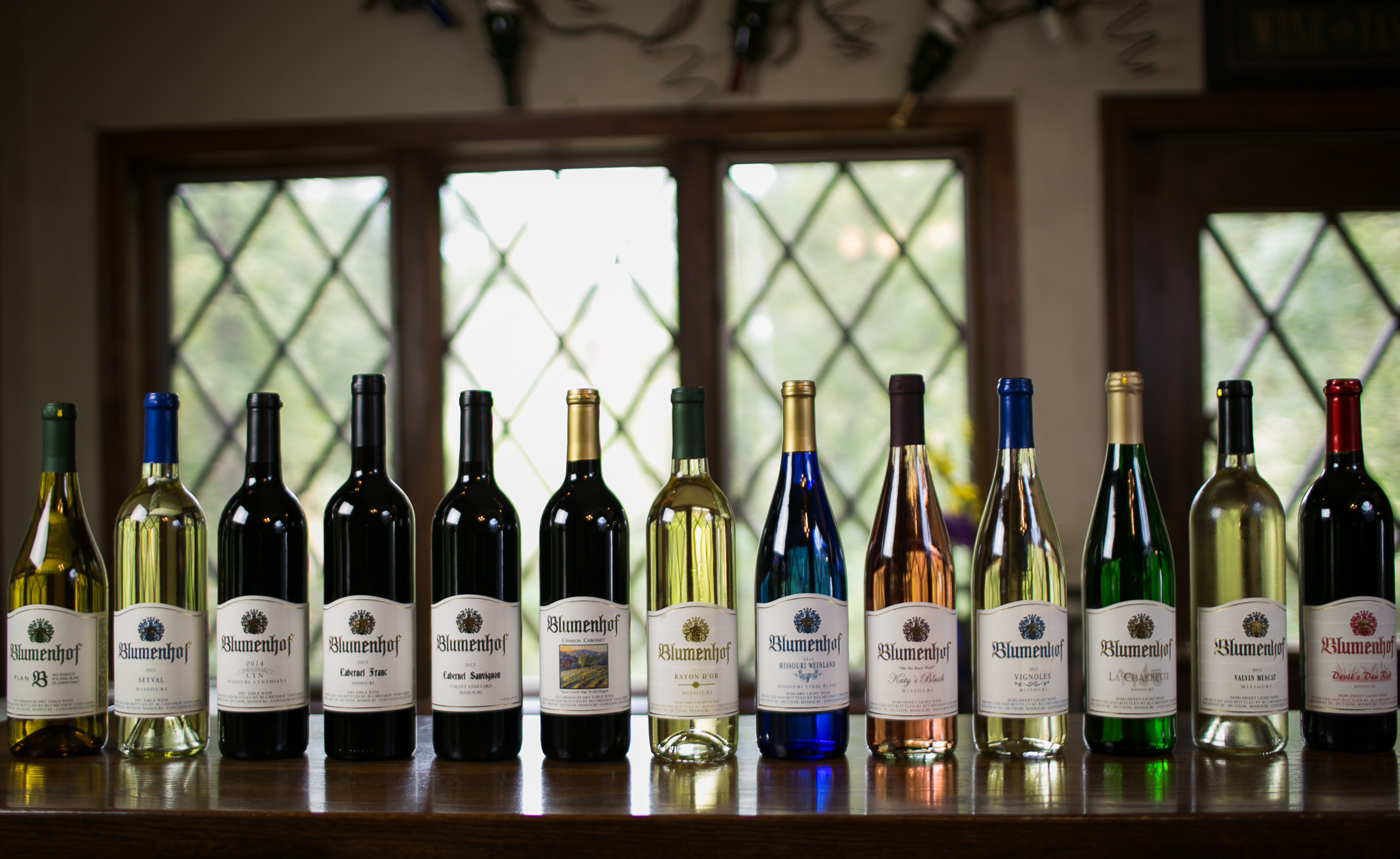 A wide selection of Missouri-Grown Wines from Dry - Sweet