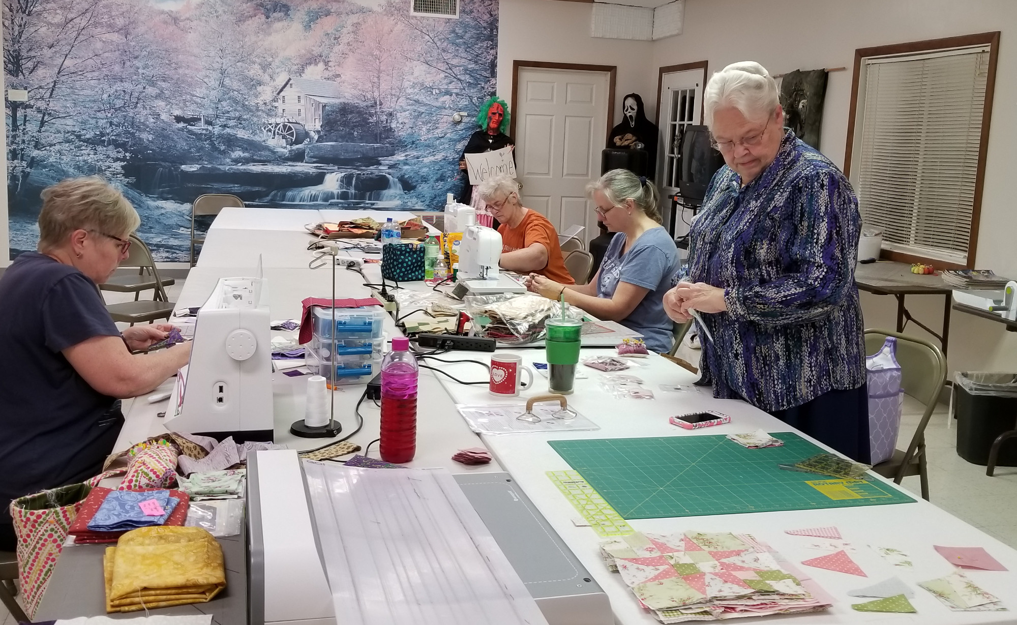 Quilters meeting at the "C"