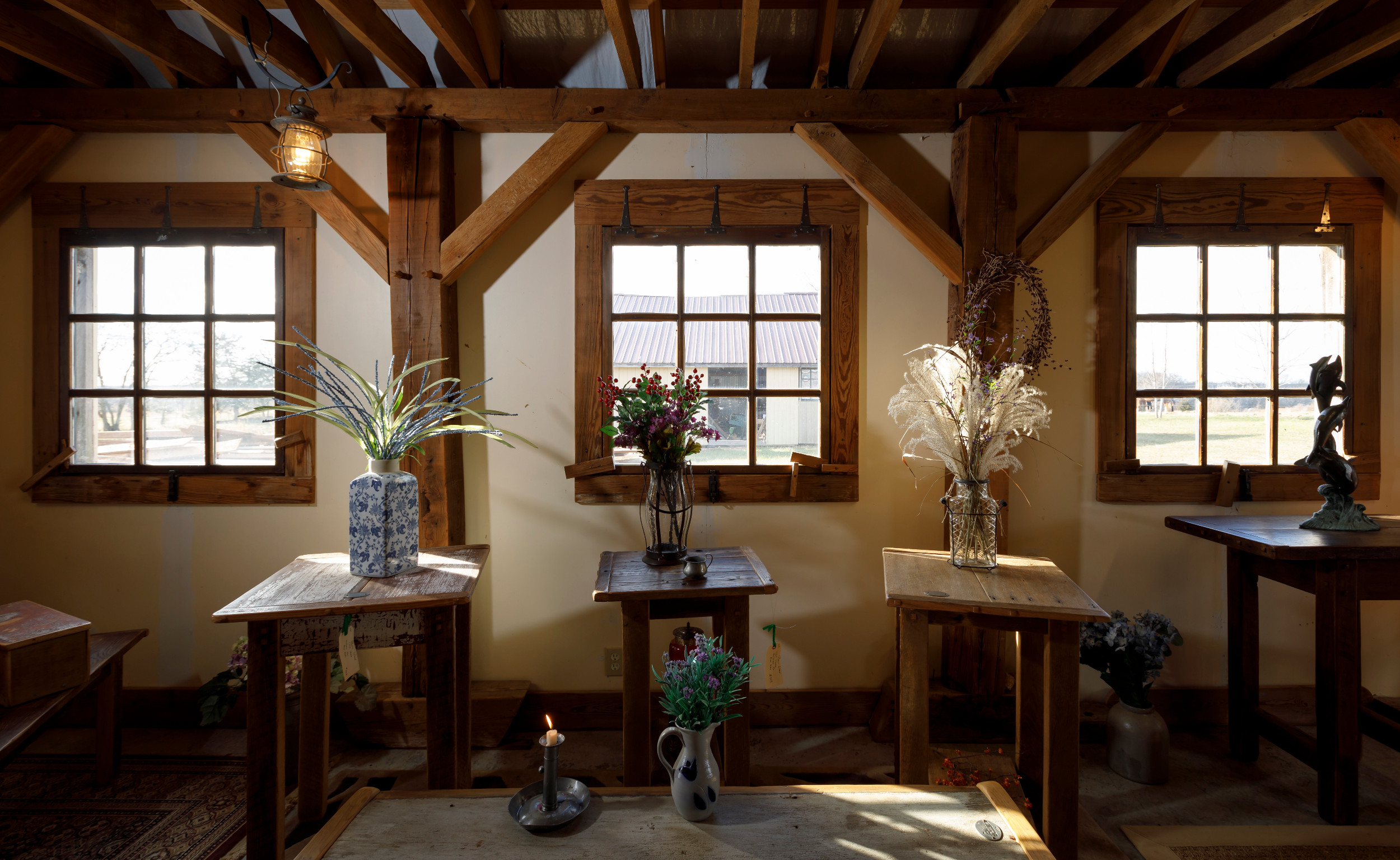 Handcrafted accent tables Green Meadow Barn Company