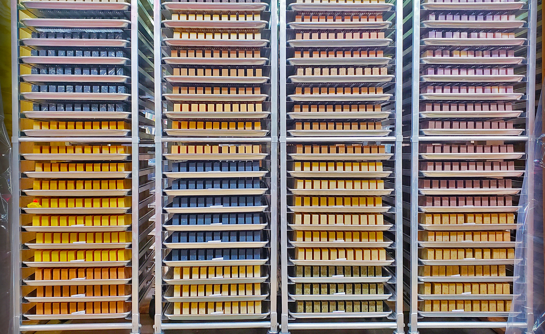 Soaps in the drying chamber