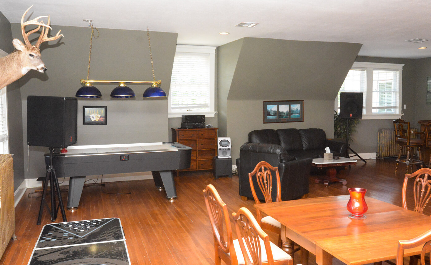 The third floor game room