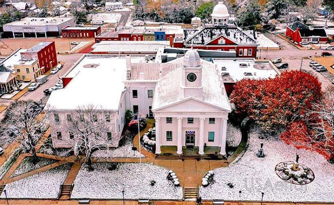 drone view of courthouse 2018