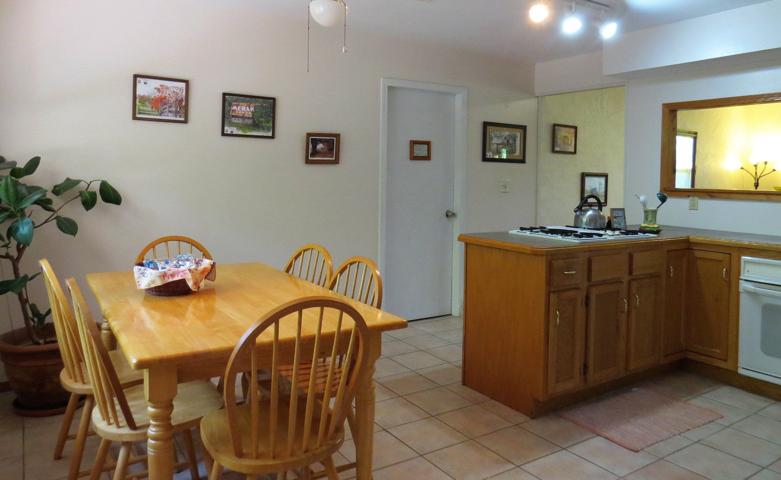 kitchen w stove, fridge, dishwasher