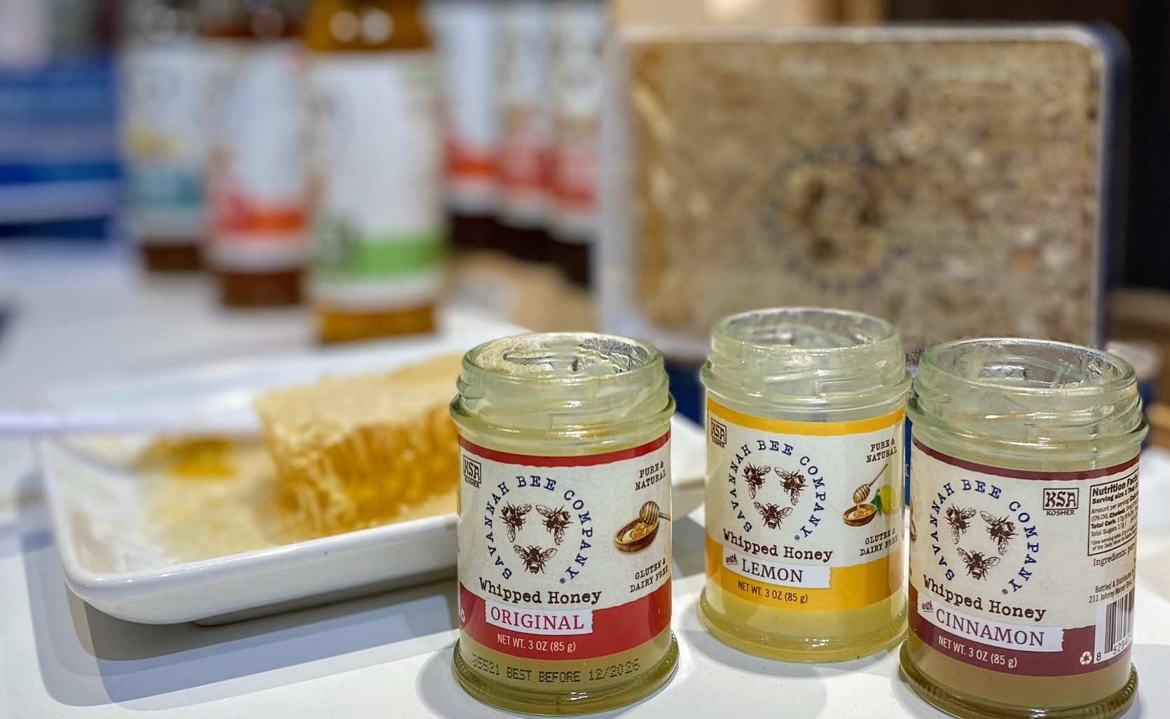 Whipped honey, flavored honey & honey comb