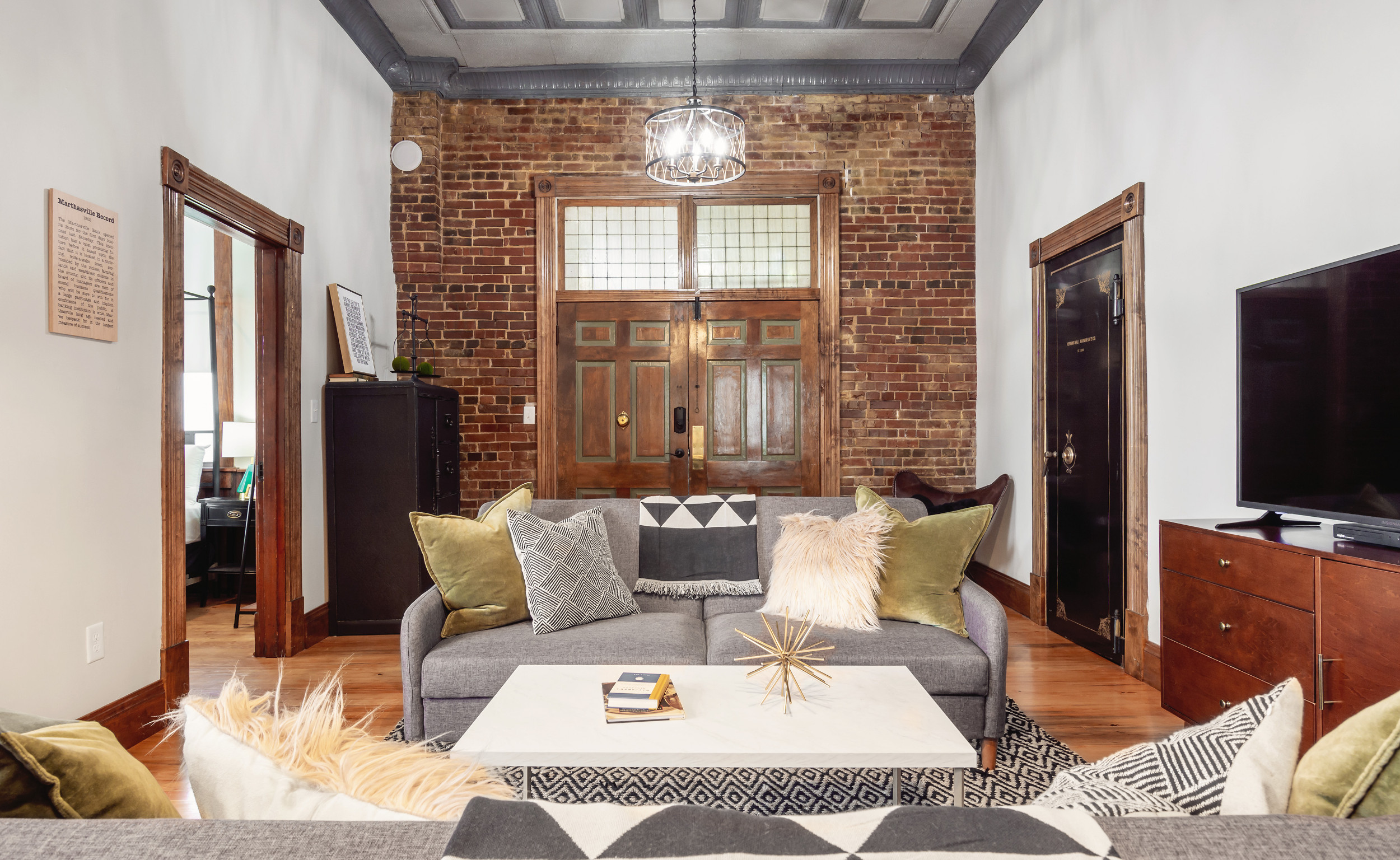 The great room at the Bank Haus where you can "bank on a good time"