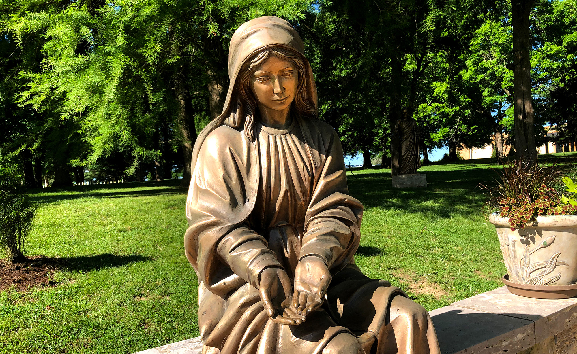 Bronze Mary Statue
