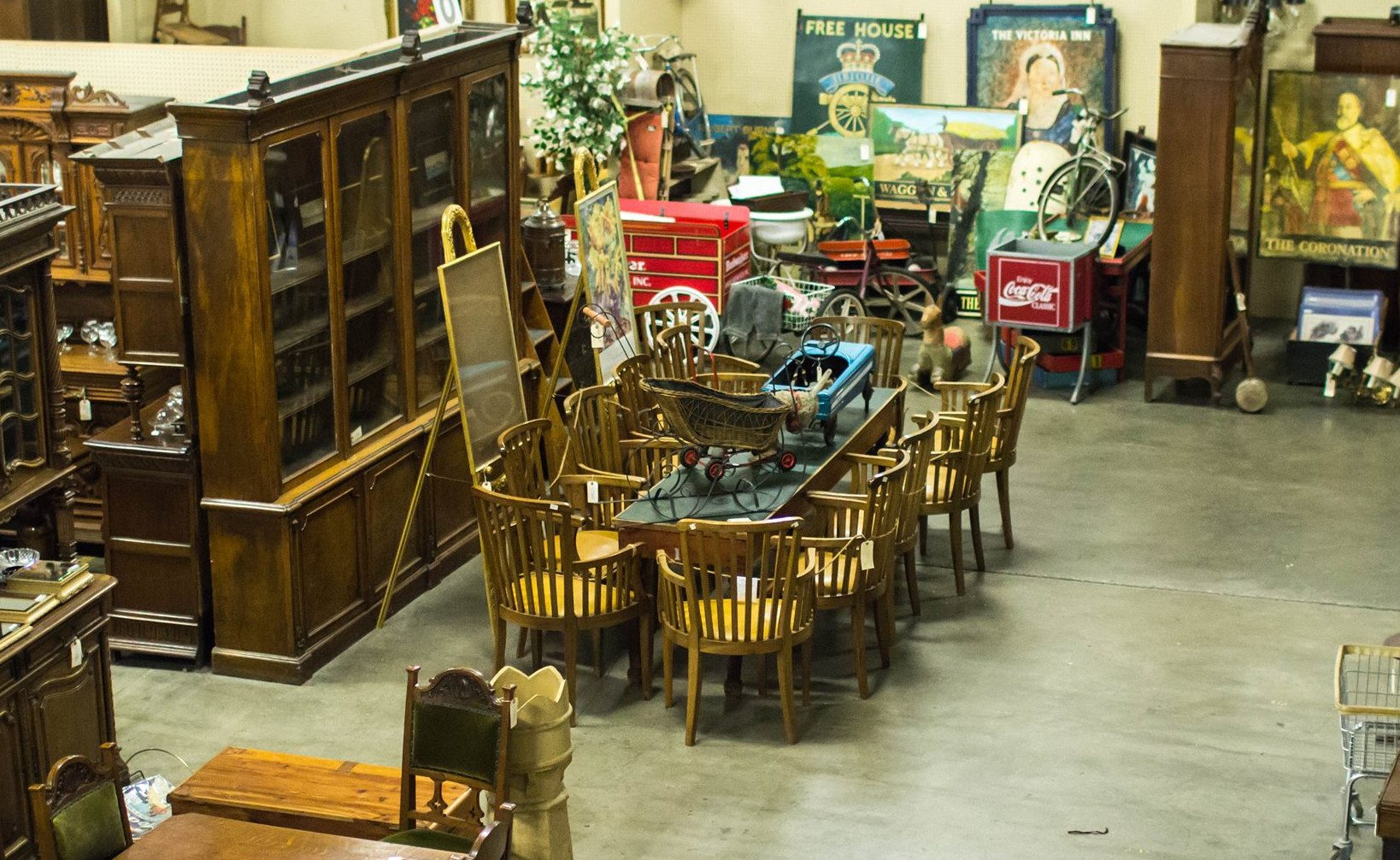 Relics imports antique furniture and decorative items from France, England, Germany, Belgium, as well as having American antiques.