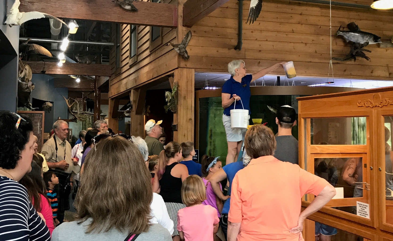 Fish Feeding, every Friday at 10:30am at Remington Nature Center
