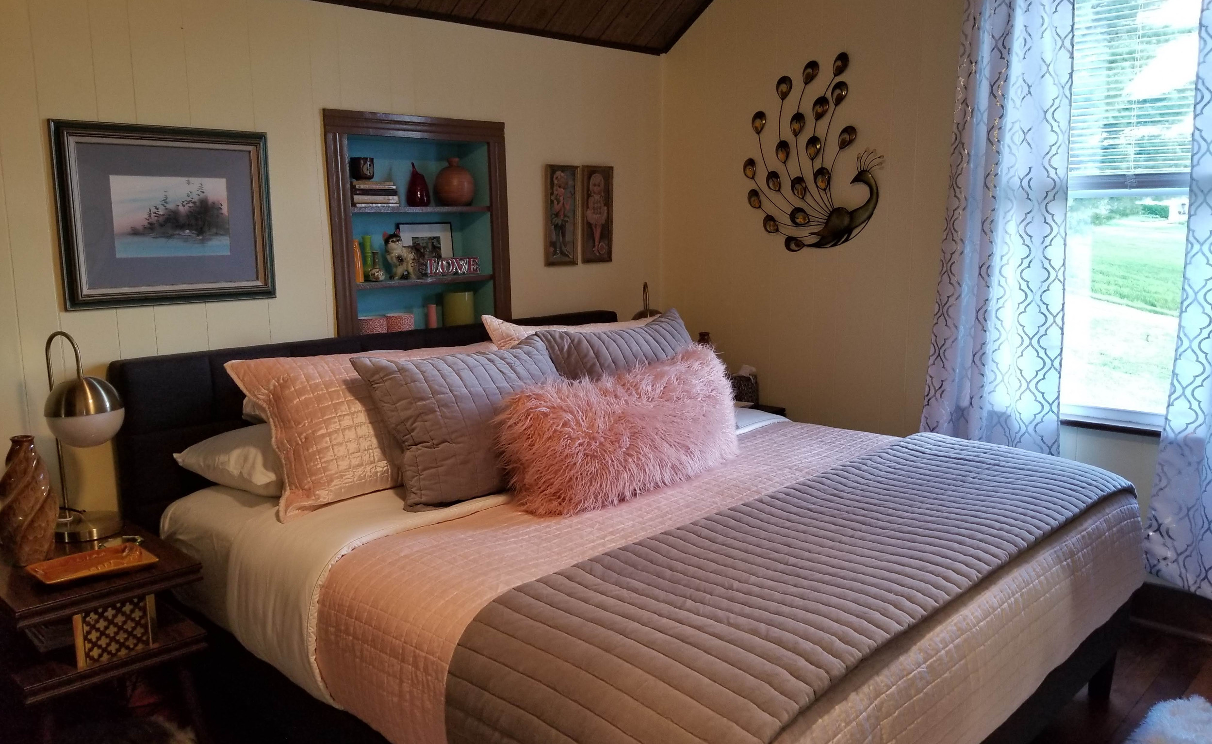 The pink bedroom