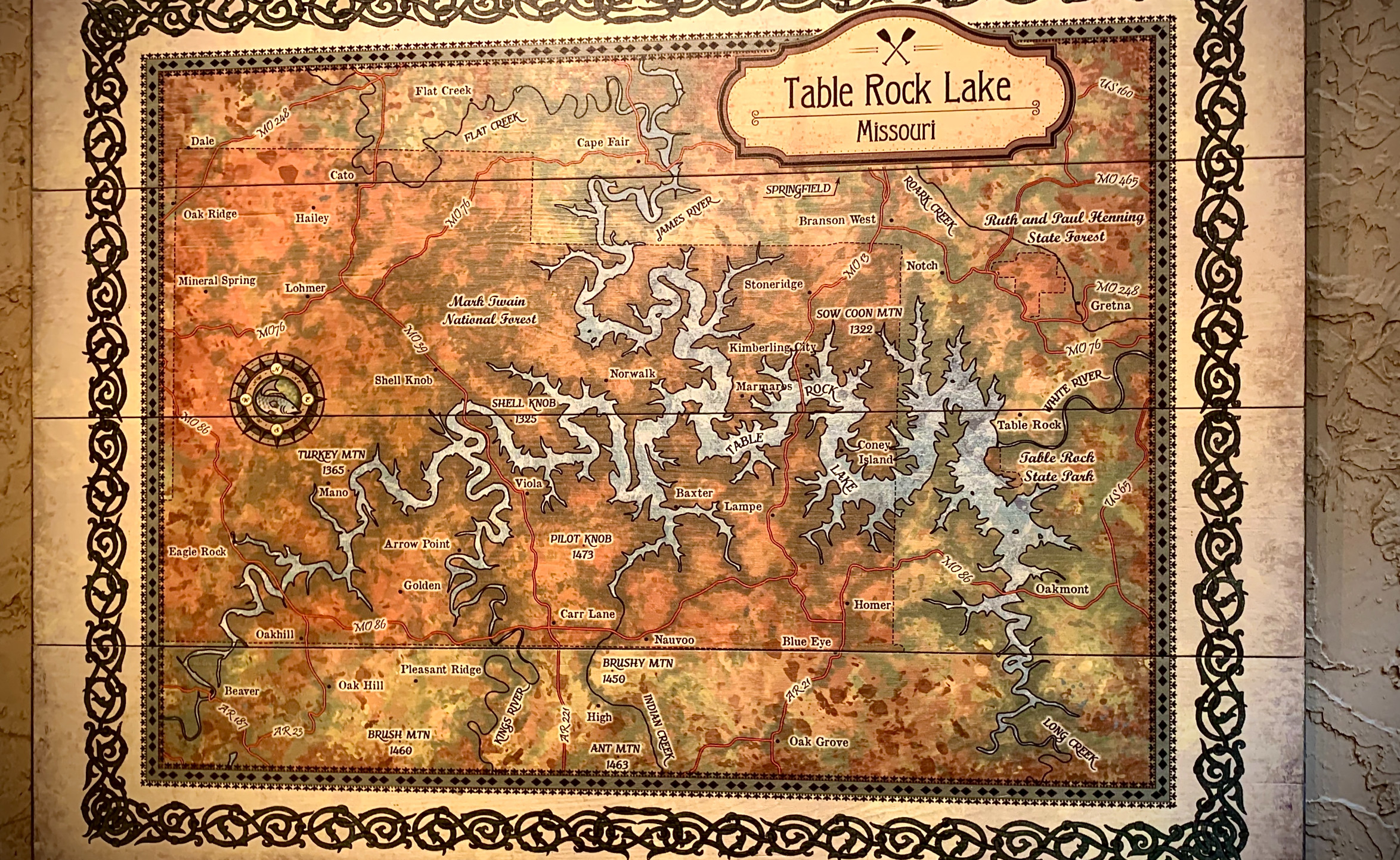 Lake Map Sign