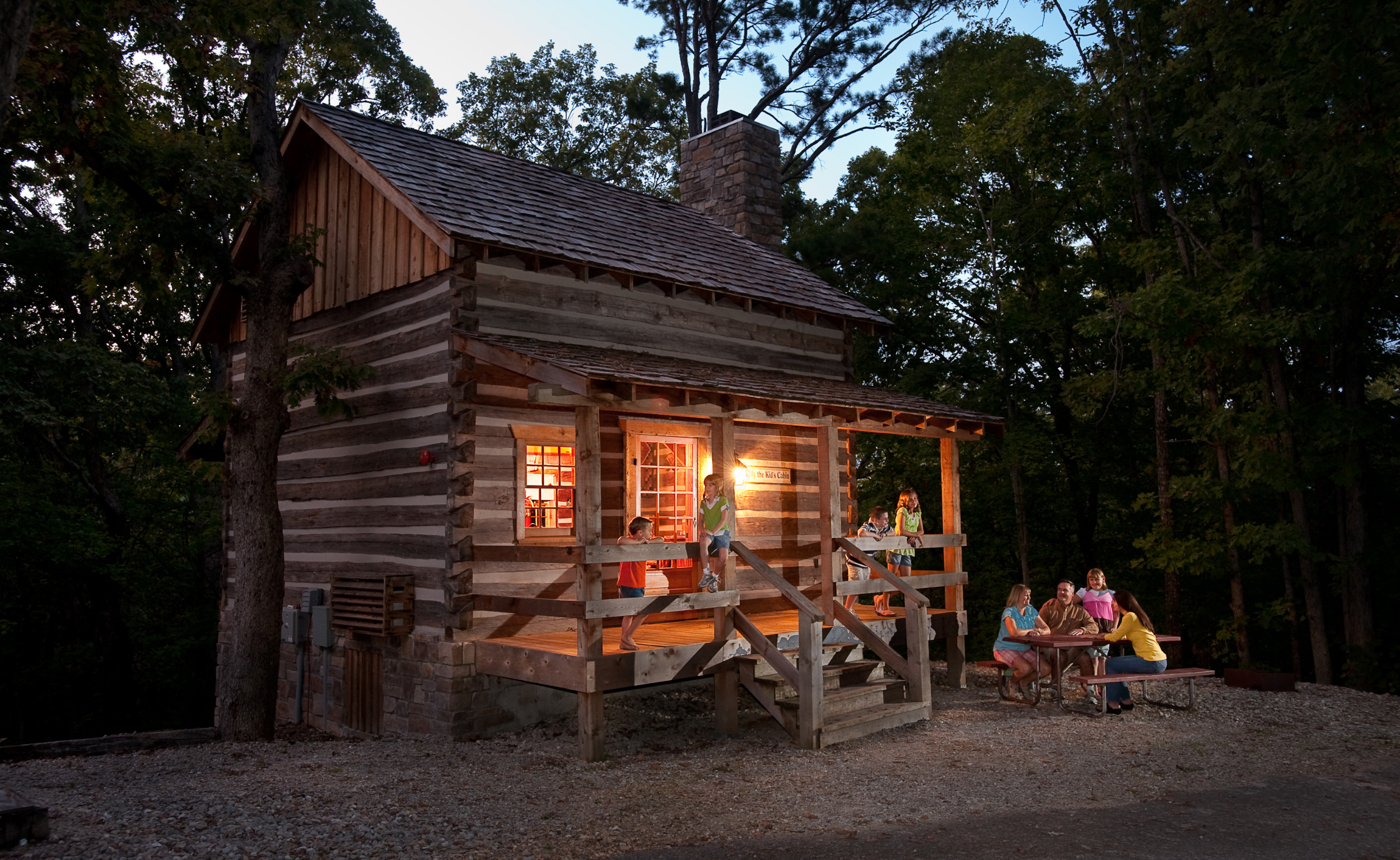 Cabins at Night