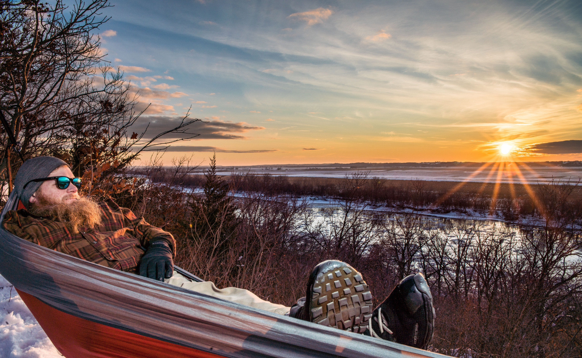 Missouri sunset during a hike at Sunbridge Hills Conservation Area in St. Joseph, Missouri. (Coverage Photography | Patrick P. Evenson)