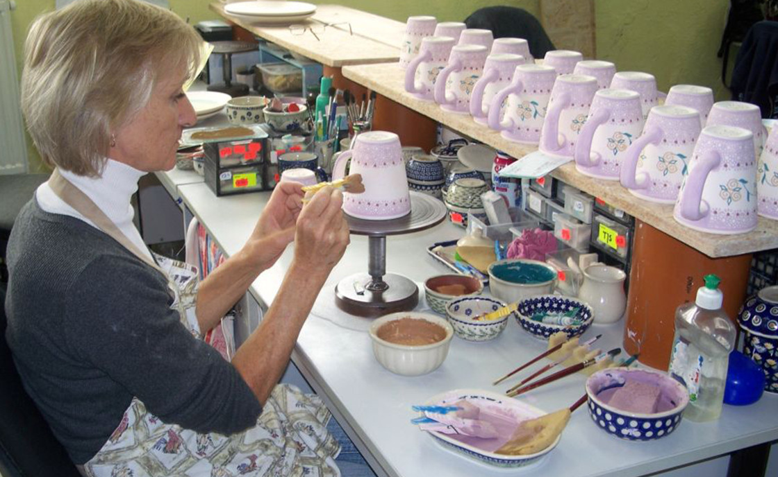 Every piece is painted by hand.