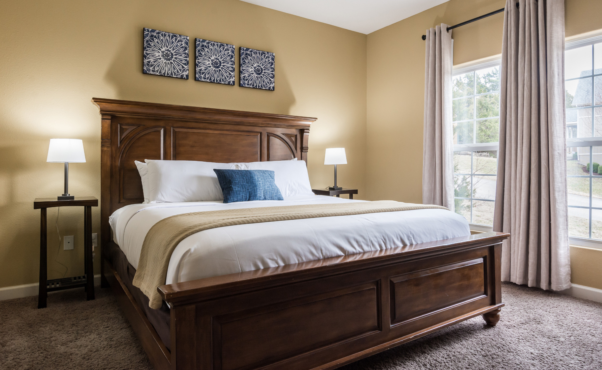 King size beds in all bedrooms