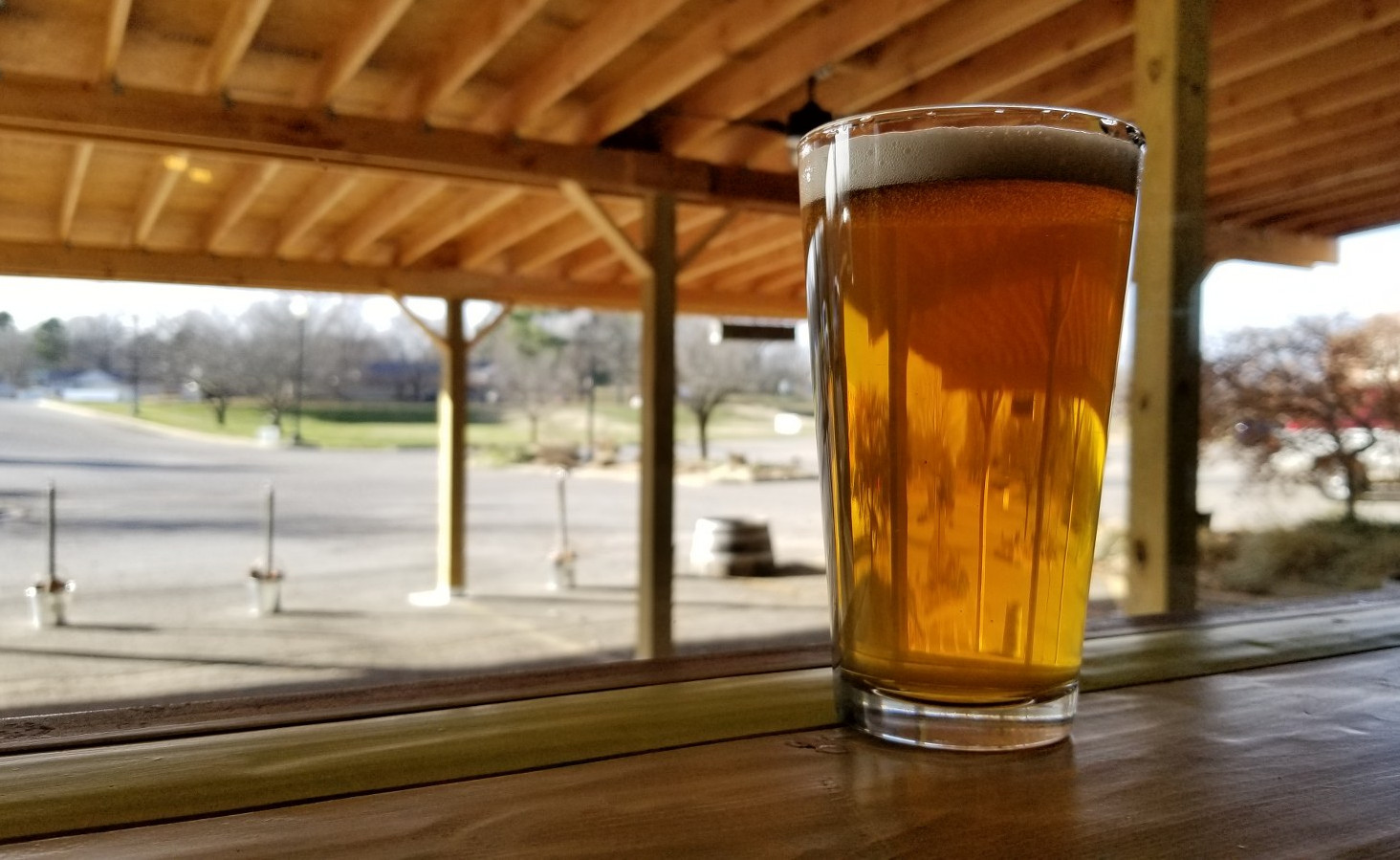 Golden Ale and outdoor biergarten
